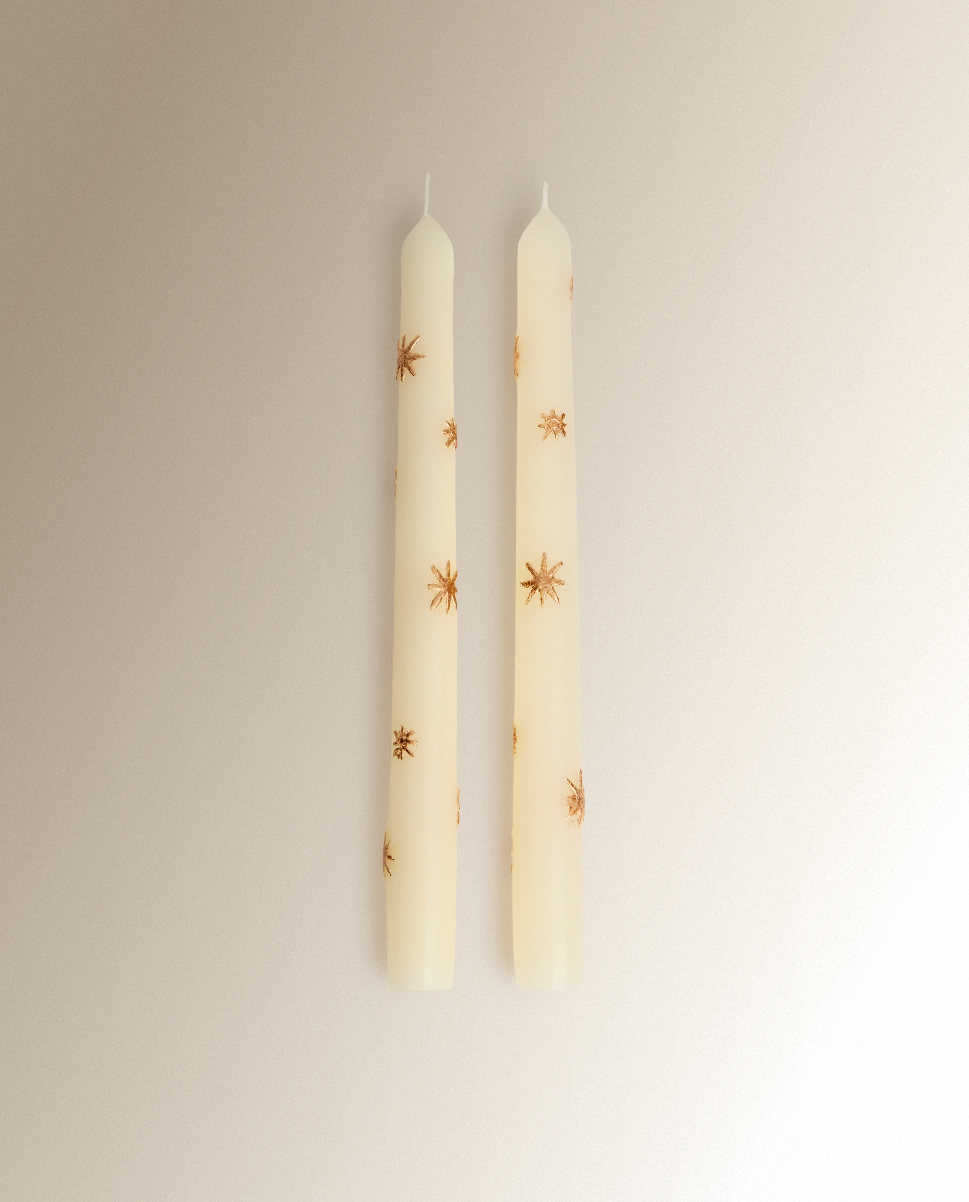 Imagen 2 de Set de 2 velas candelabro Estrellas - Crudo Crudo