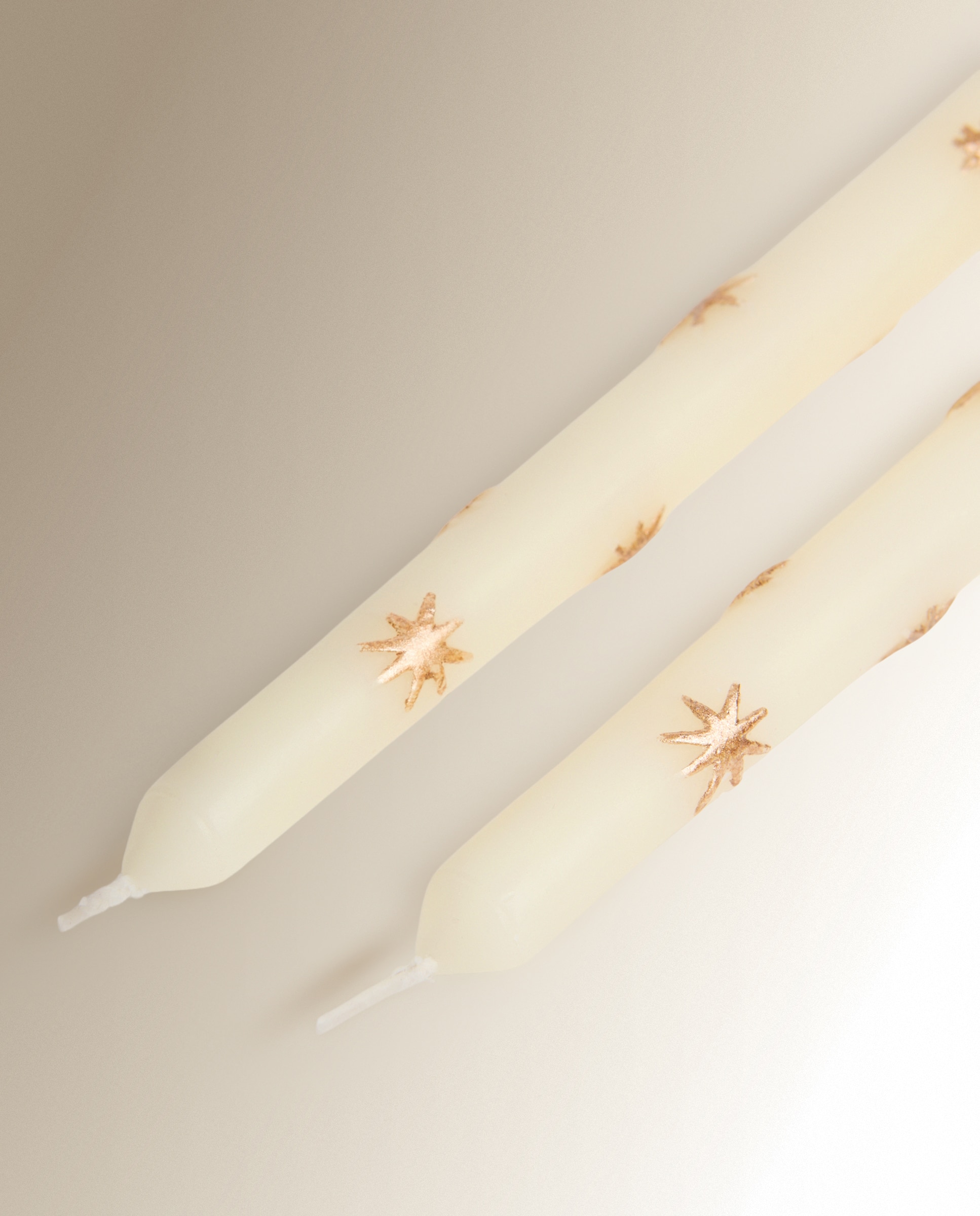 Imagen 3 de Set de 2 velas candelabro Estrellas - Crudo Crudo