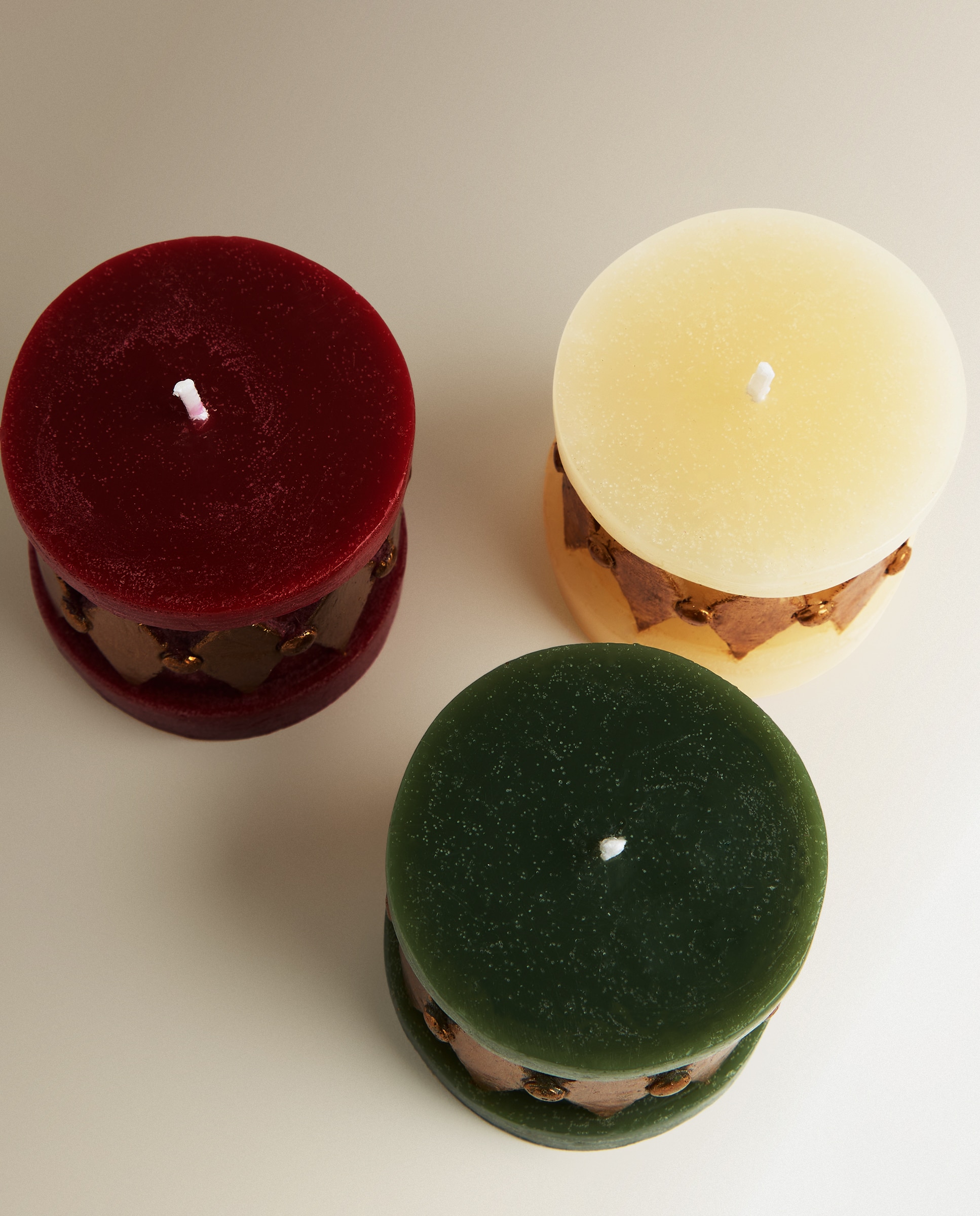 Set de 3 velas Tambores Navidad - Multicolor Multicolor-3