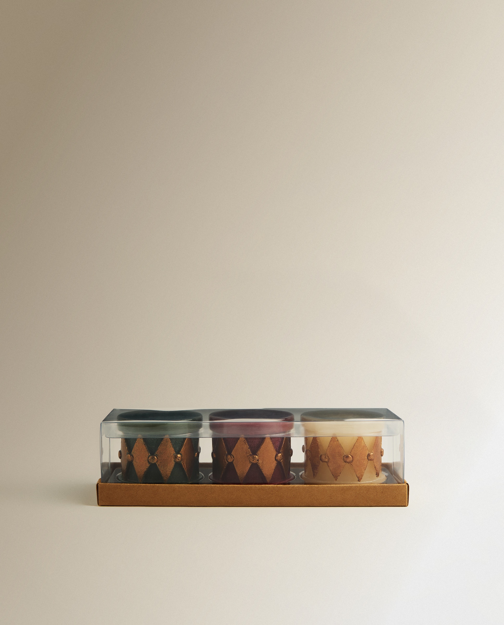 Set de 3 velas Tambores Navidad - Multicolor Multicolor-4