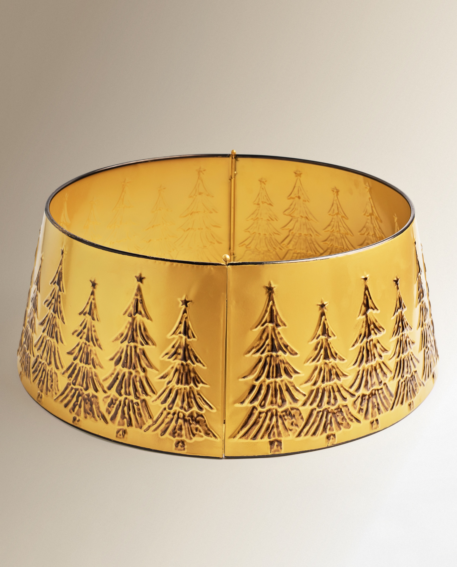 Imagen 0 de Falda desmontable para árbol de metal Abetos Navidad Dorado