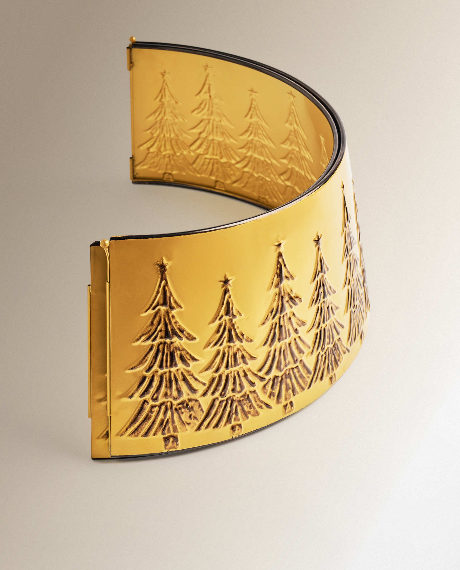 Falda desmontable para árbol de metal Abetos Navidad - Dorado Dorado-3