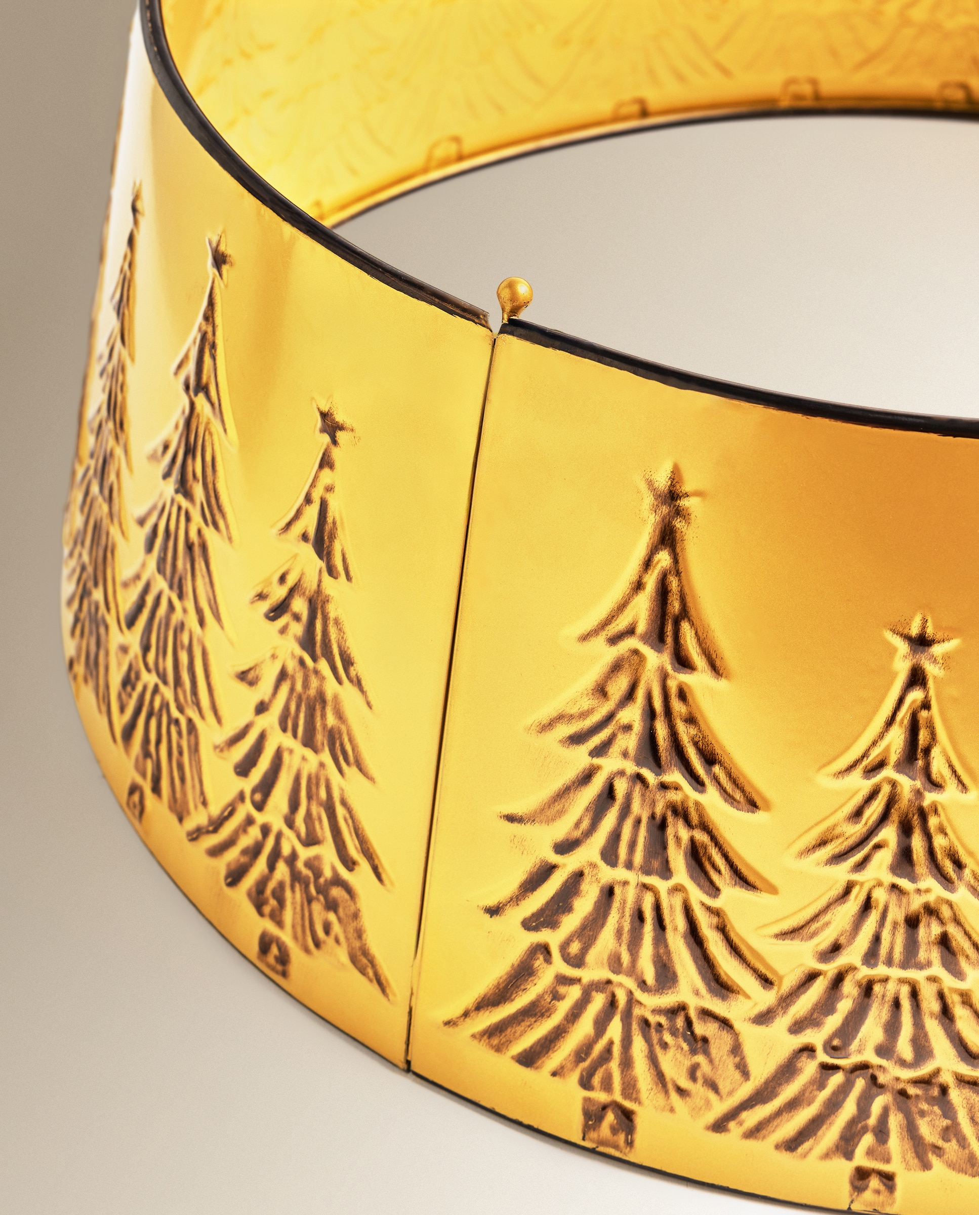 Falda desmontable para árbol de metal Abetos Navidad - Dorado Dorado-4