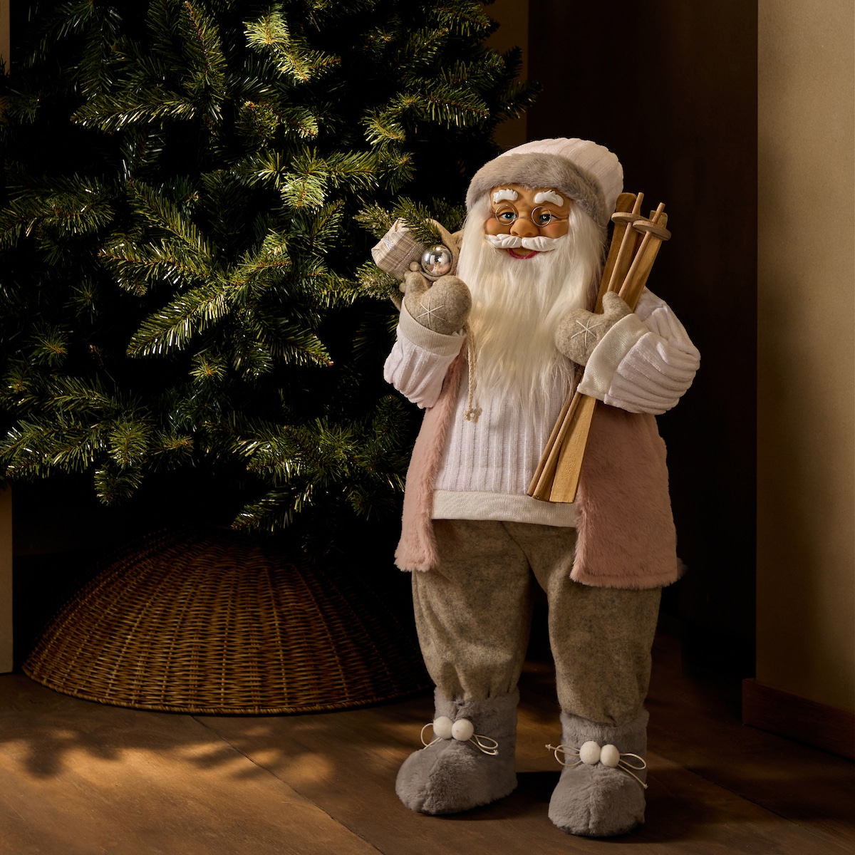 Boneco Pai Natal com Skis Multicolor-1