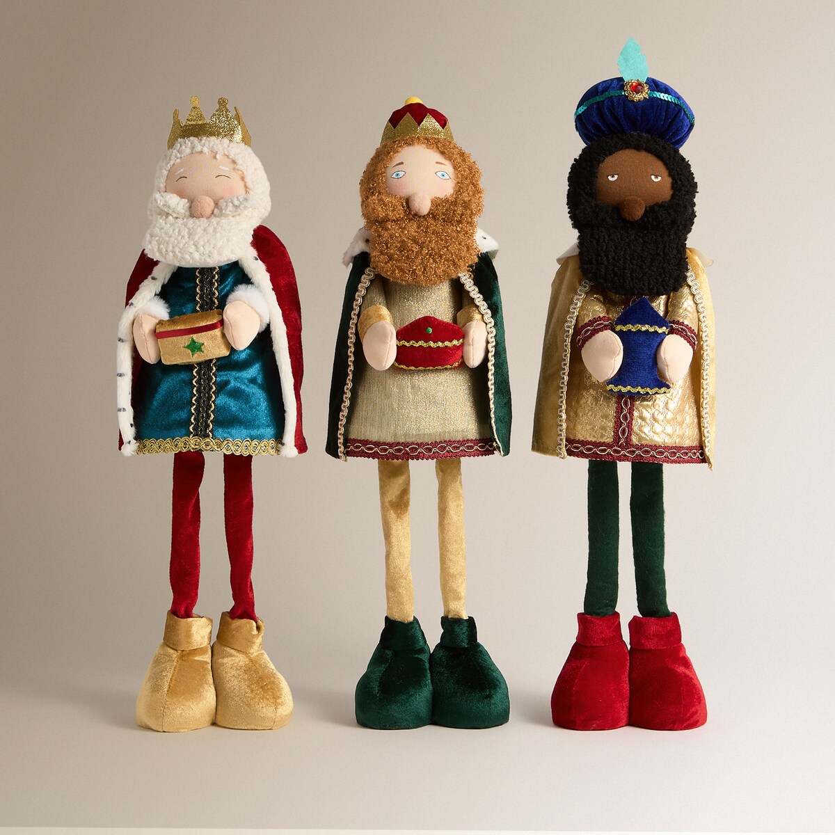 Muñeco Rey Mago Melchor bailongo Navidad Multicolor-4