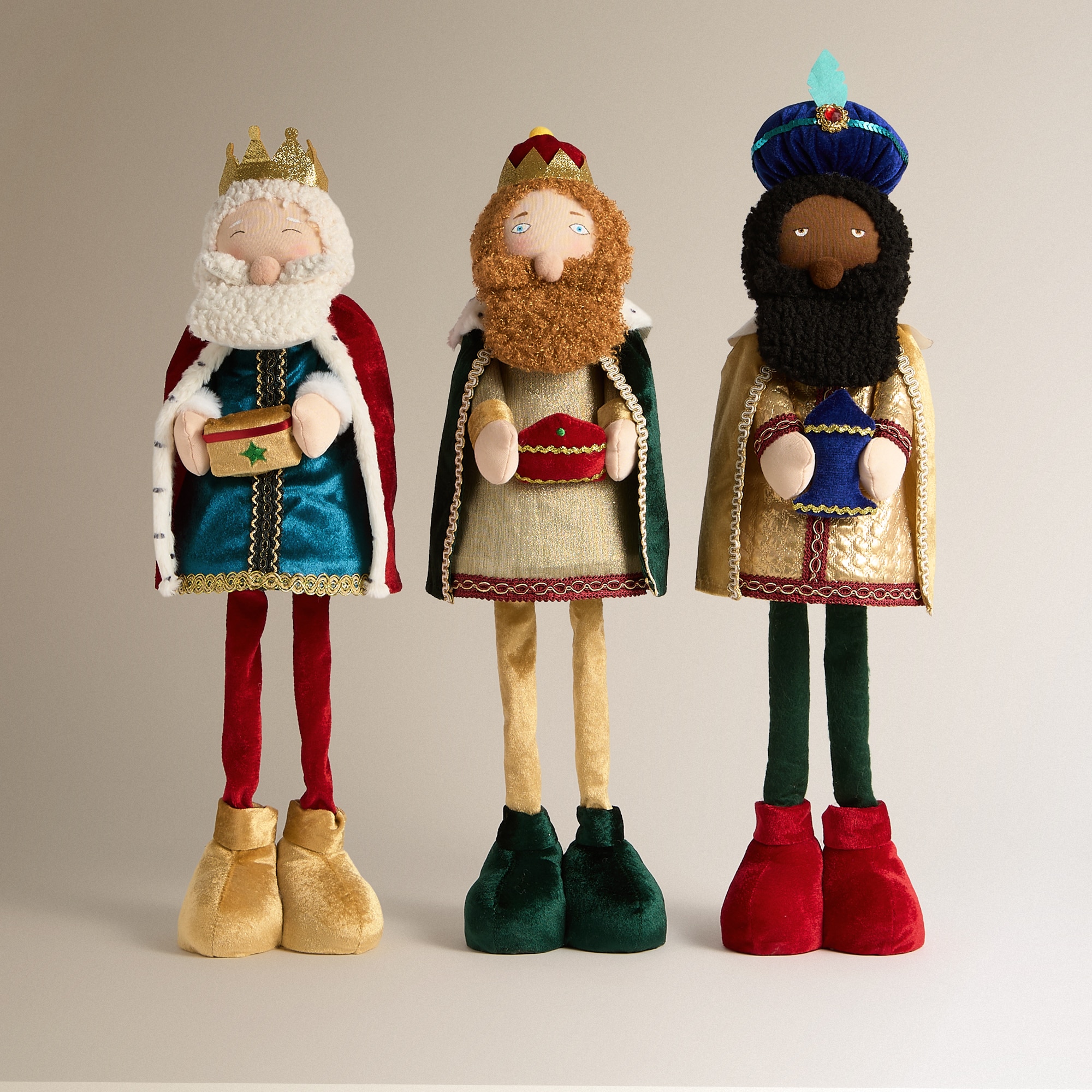 Muñeco Rey Mago Gaspar bailongo Navidad - Multicolor Multicolor-4