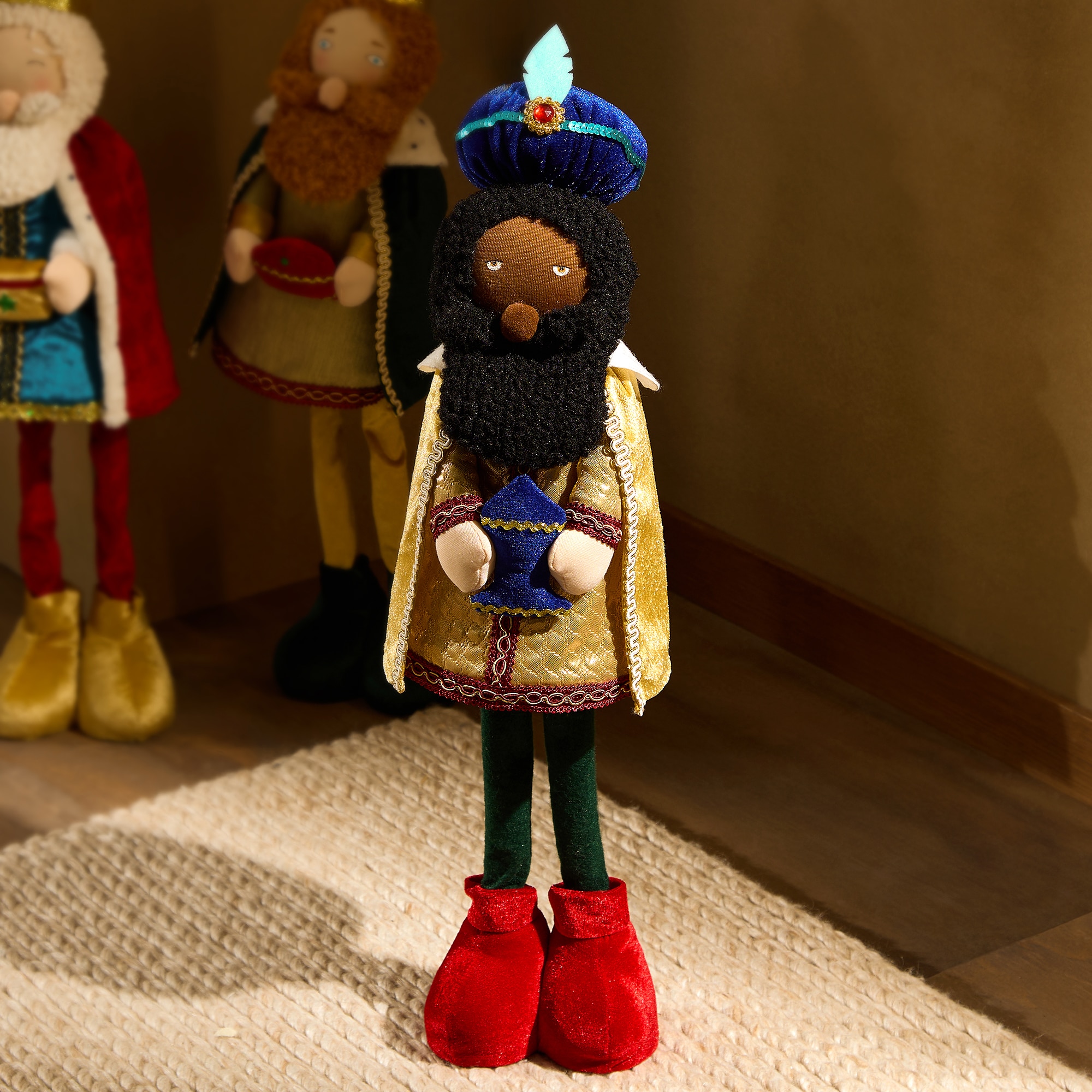 Imagen 0 de Muñeco Rey Mago Baltasar bailongo Navidad Multicolor