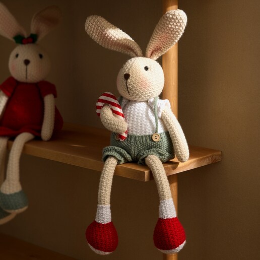 Muñeco Conejito Crochet Navidad