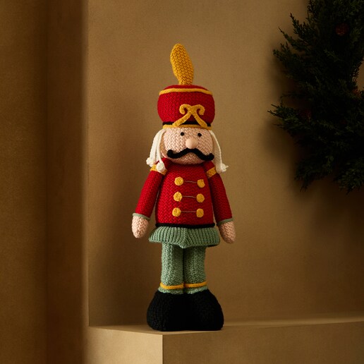 Muñeco Cascanueces de pie Crochet Navidad