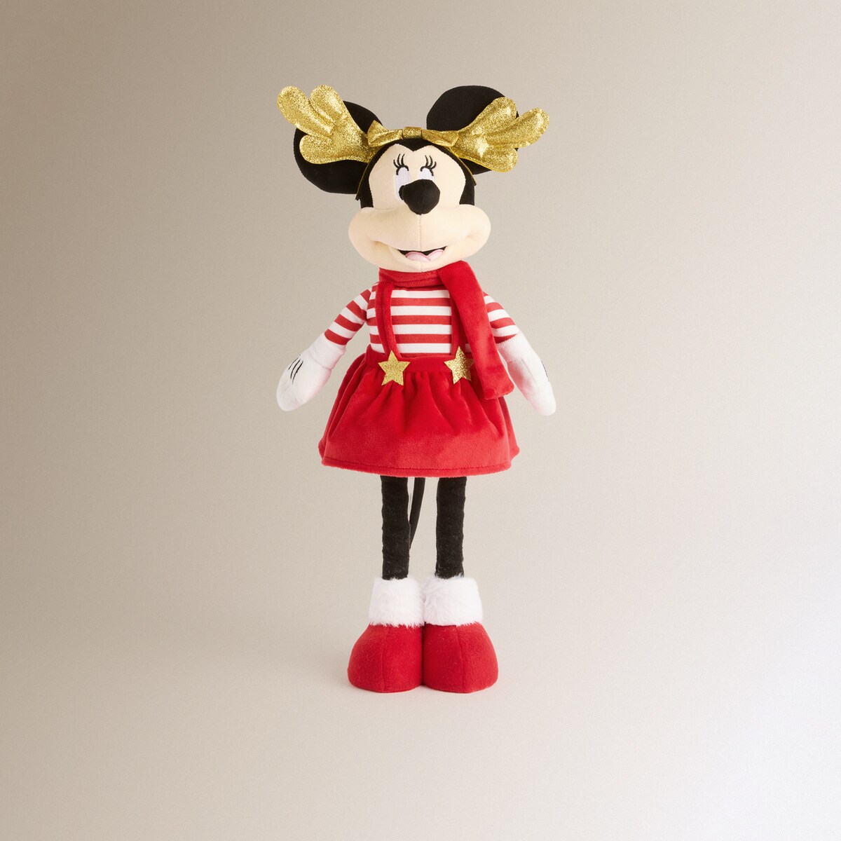 Muñeco Minnie Mouse Disney con piernas extensibles Navidad Rojo-3