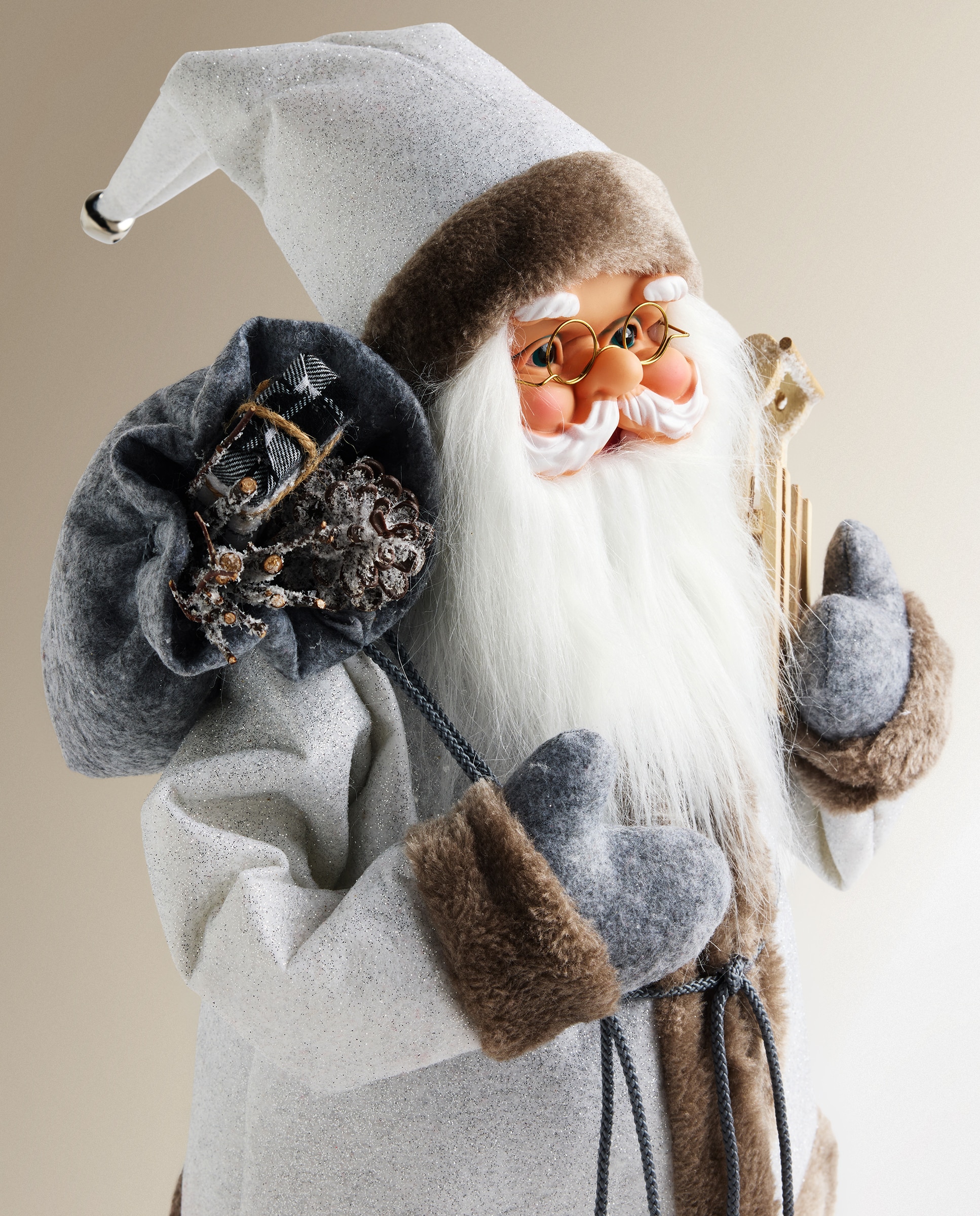 Muñeco Papá Noel con trineo Navidad El Corte Inglés - Gris Gris-3