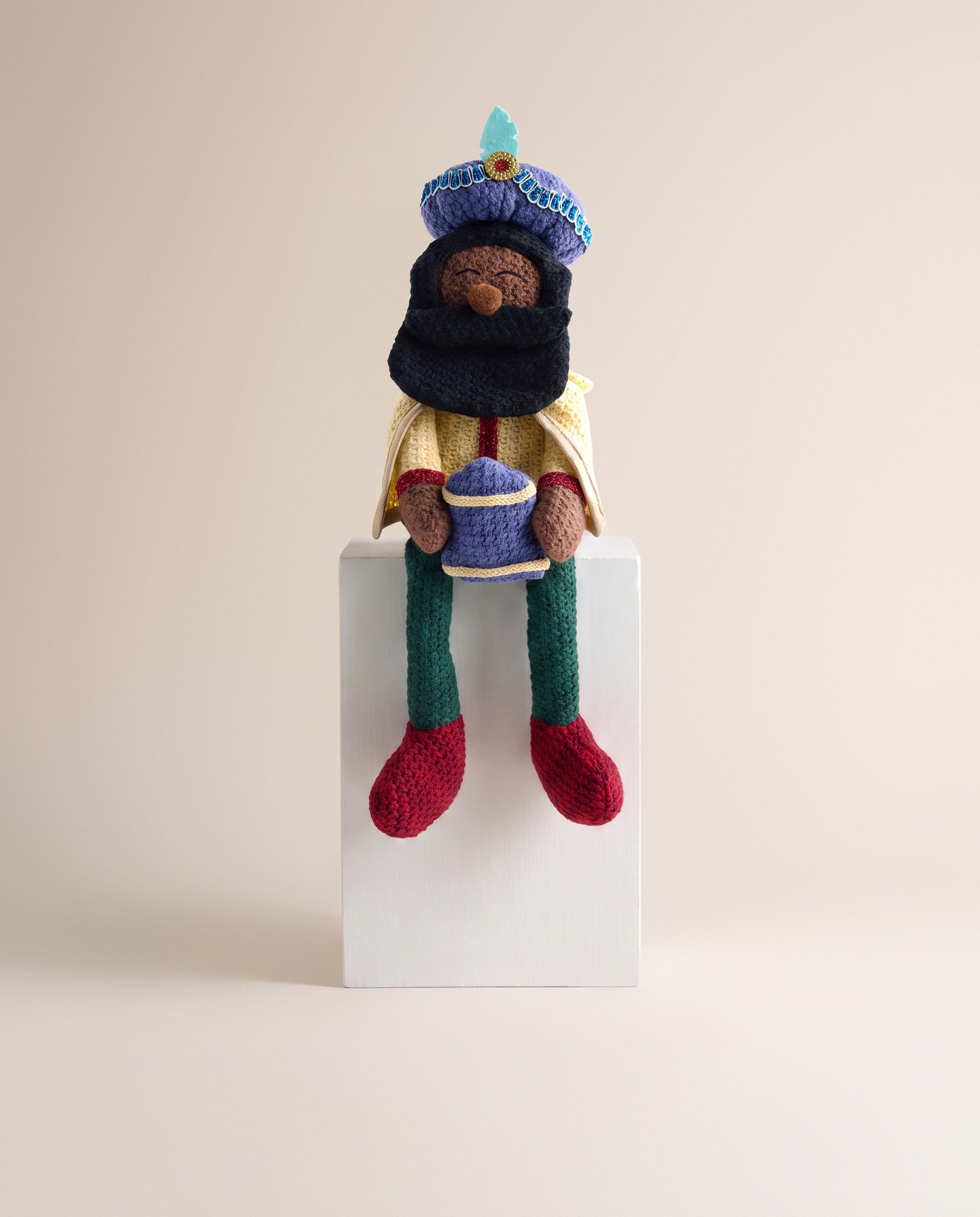 Boneco Baltazar de Crochet com Pernas Pendentes Multicolor-2