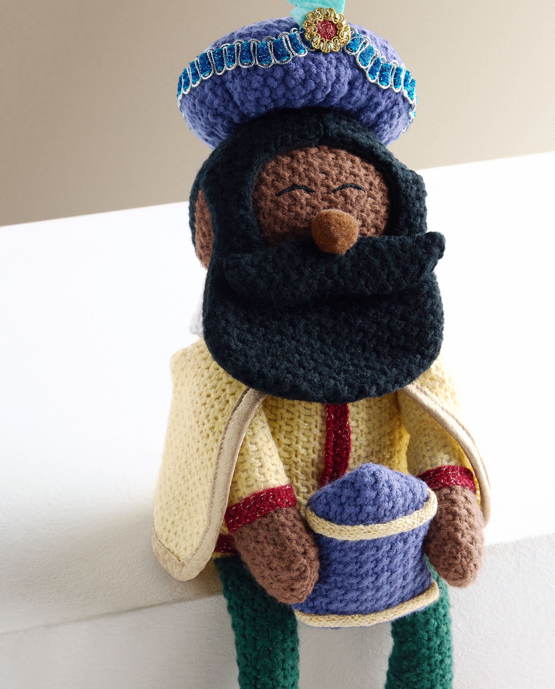 Boneco Baltazar de Crochet com Pernas Pendentes Multicolor-3