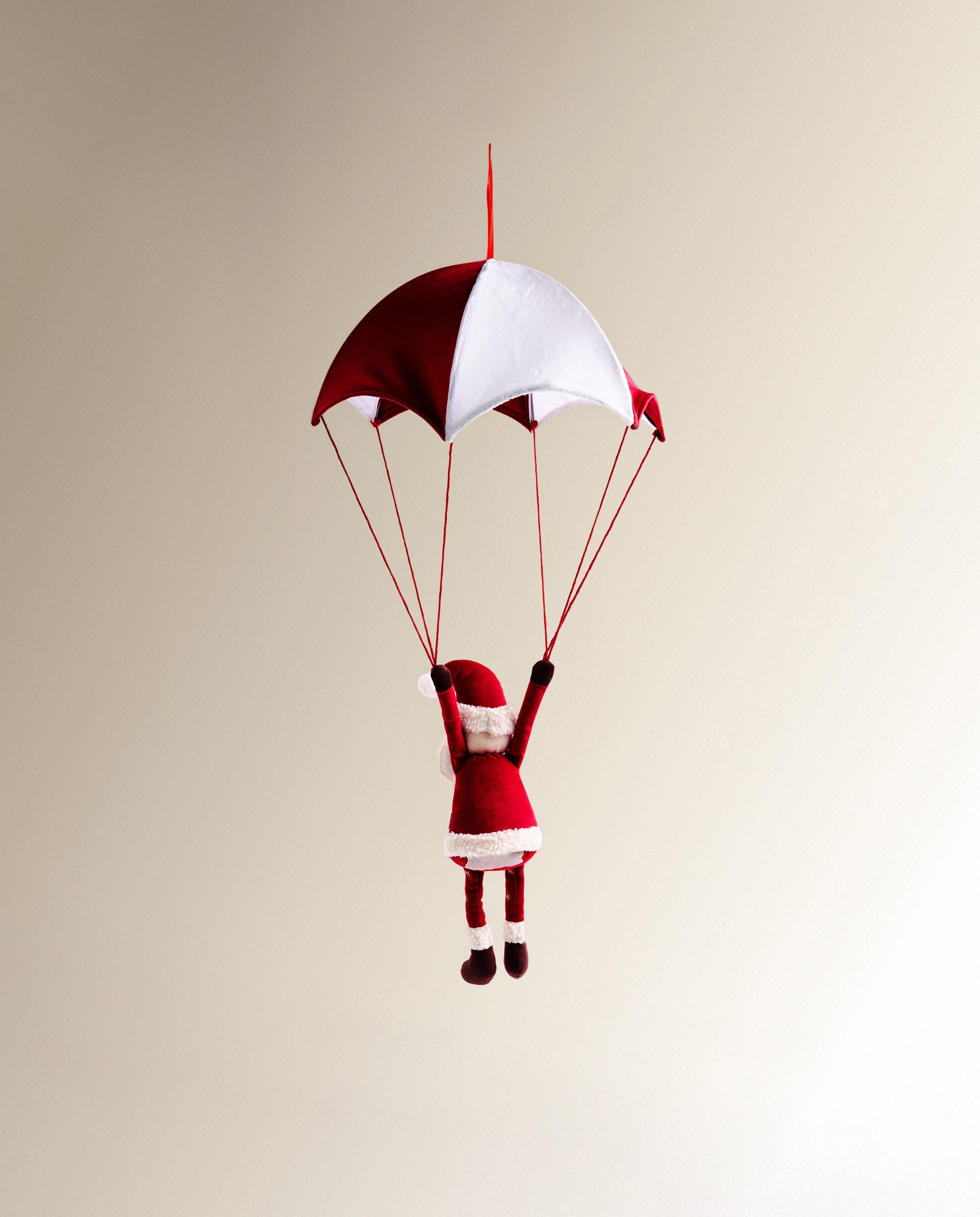 Muñeco Papá Noel Paracaídas Navidad - Rojo Rojo-3