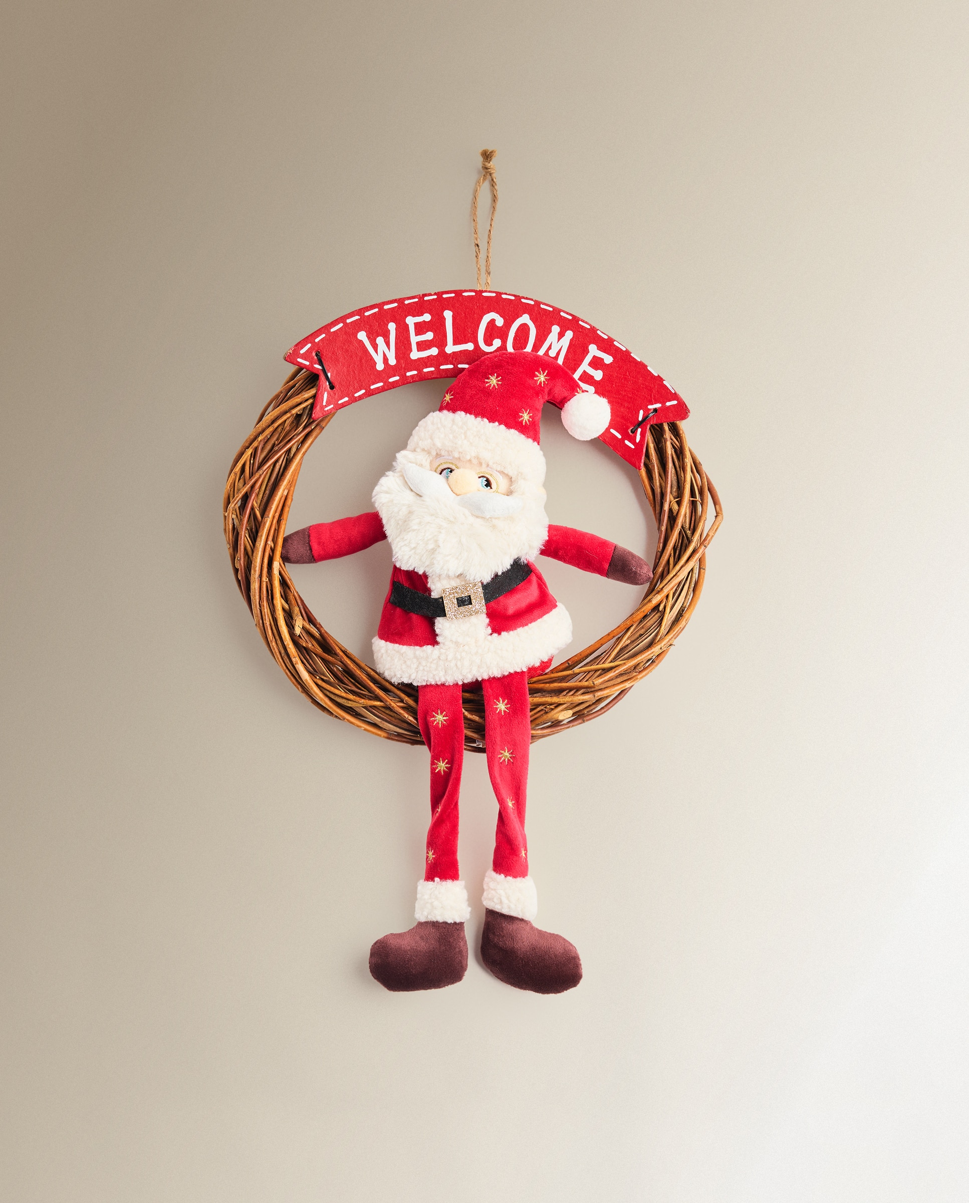 Coroa com Boneco Pai Natal Vermelho-2