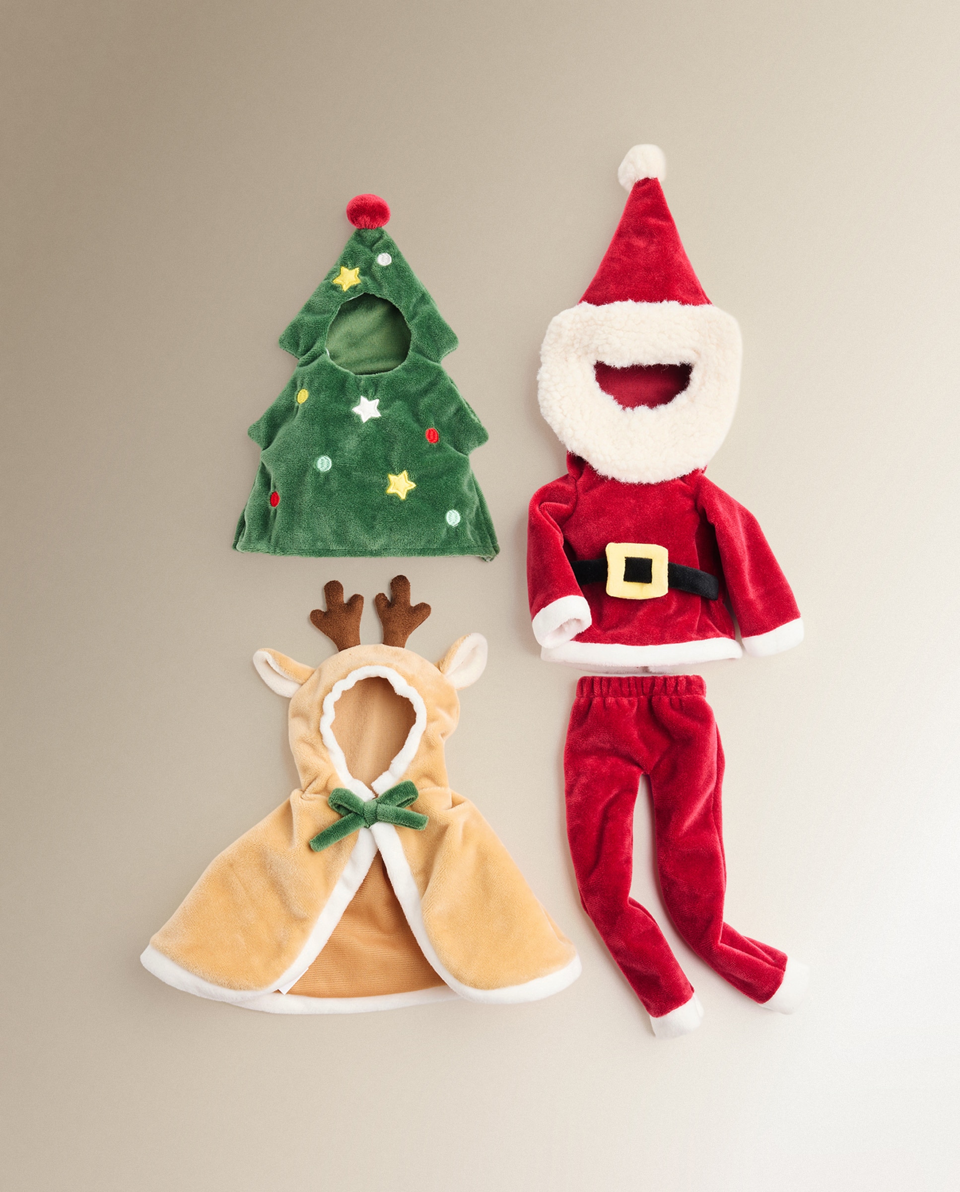 Imagen 0 de Set de 3 disfraces Elfos Navidad Multicolor