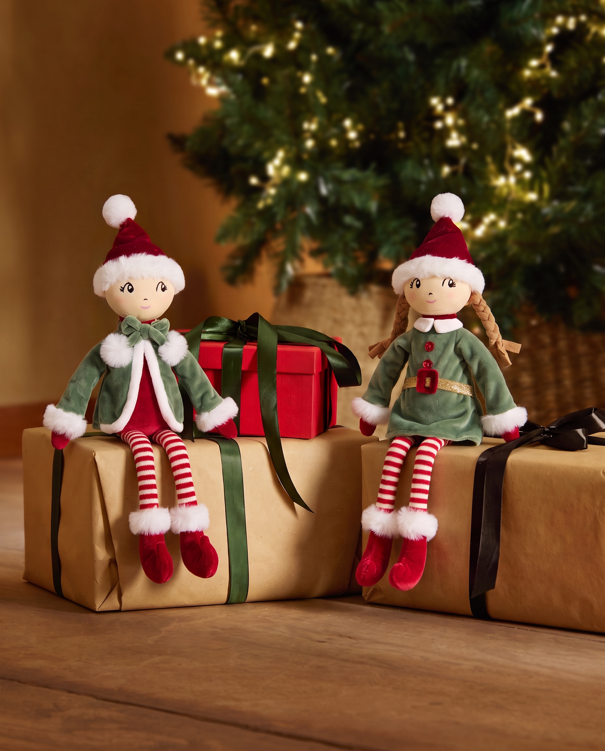 Set de 2 Elfos Navidad - Multicolor Multicolor-1