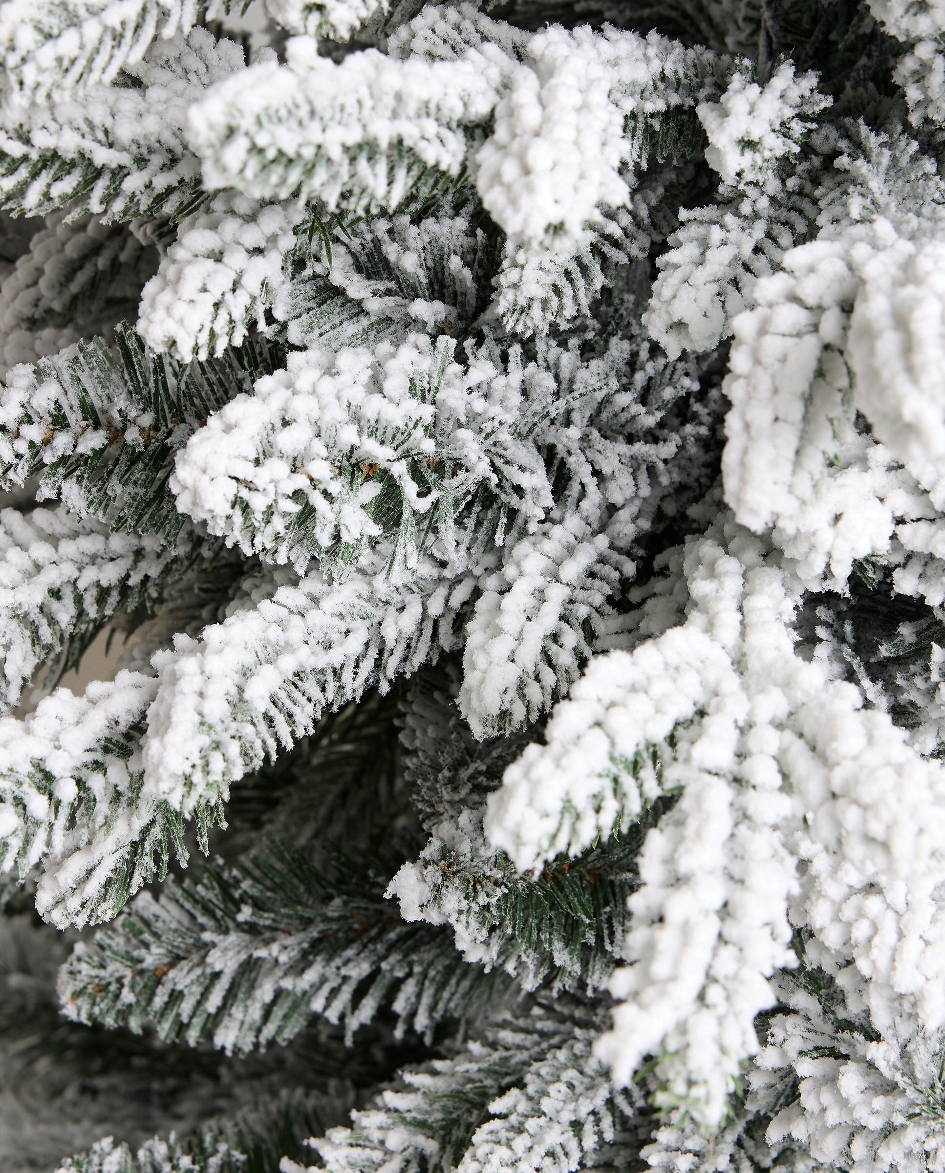 Árbol de suelo nevado con 110 luces LED y maceta de ratán Arosa Navidad - Blanco Blanco-3