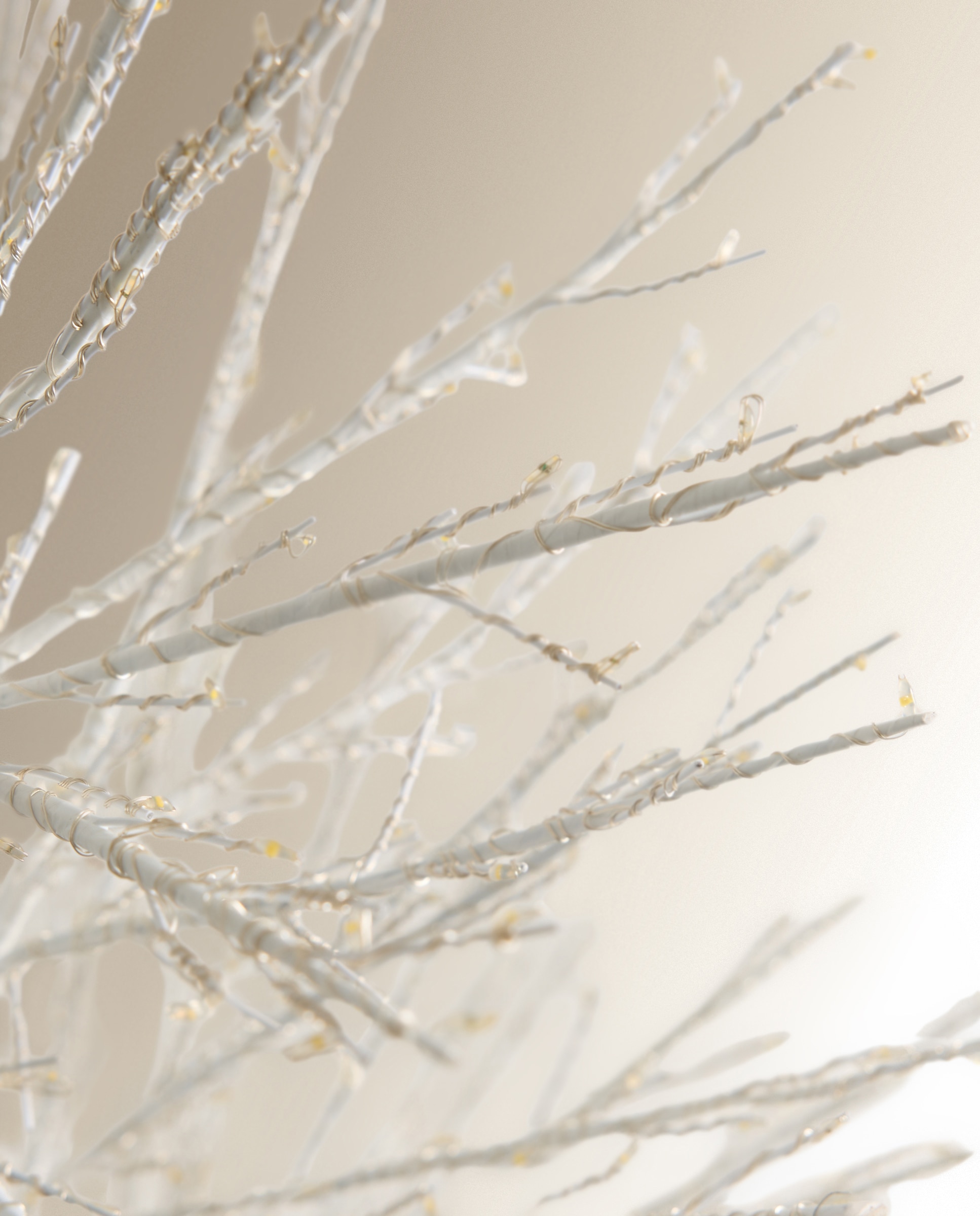 Árbol de suelo con luz LED Malmo Navidad - Blanco 120 cm Blanco-3
