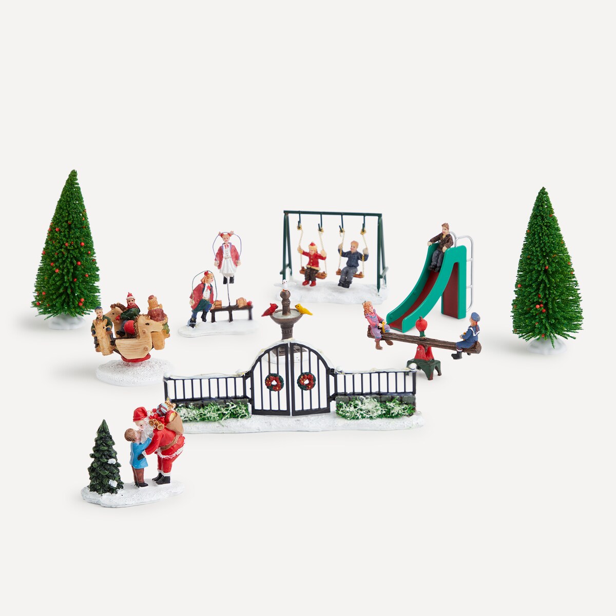 Set Parque Infantil con 12 luces LED Belén Americano Navidad El Corte Inglés Multicolor-2