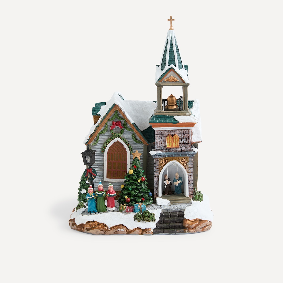 Iglesia con 18 luces LED Belén Americano Navidad El Corte Inglés Multicolor-3