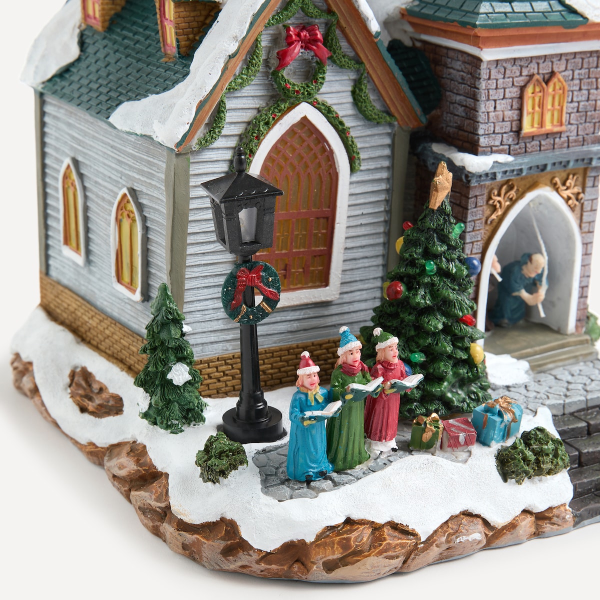 Iglesia con 18 luces LED Belén Americano Navidad El Corte Inglés Multicolor-4