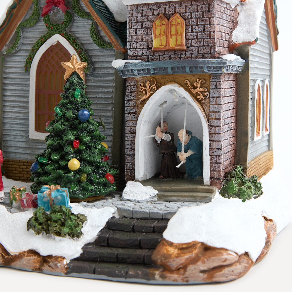 Iglesia con 18 luces LED Belén Americano Navidad El Corte Inglés Multicolor-5