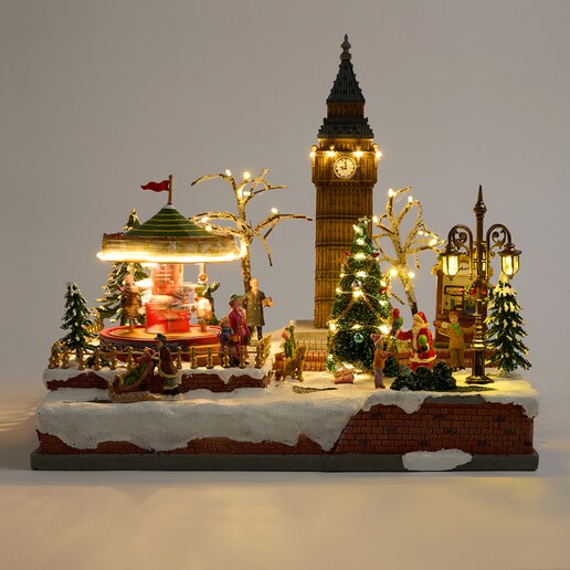 Big Ben Londres con 78 luces LED Pueblo Navideño en miniatura Navidad