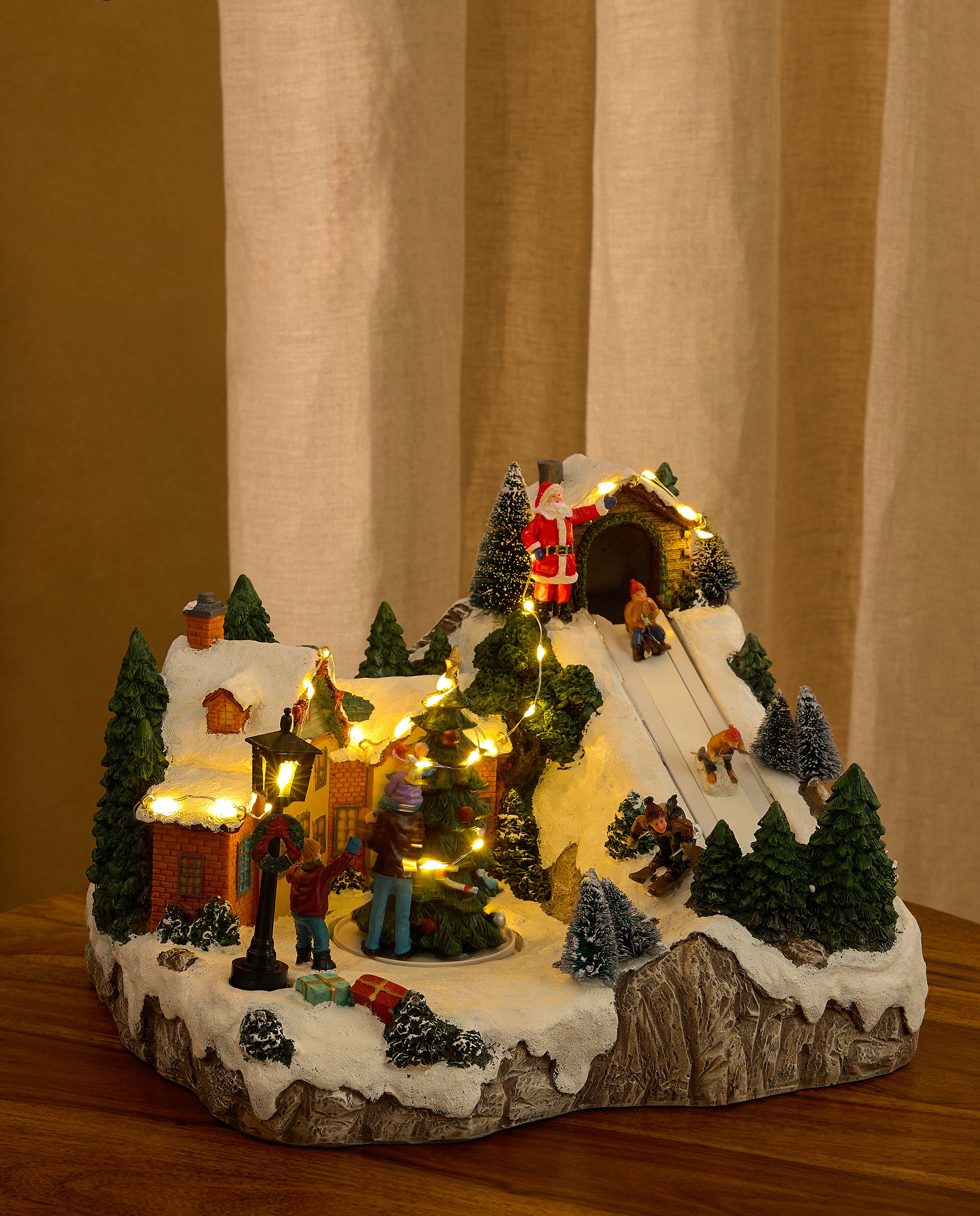 Imagem 0 de Pista de Ski com 33 luzes LED Aldeia Natalícia em Miniatura