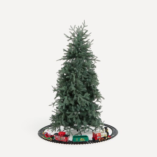 Tren decorativo para árbol con luz, música y vapor Pueblo Navideño en miniatura Navidad