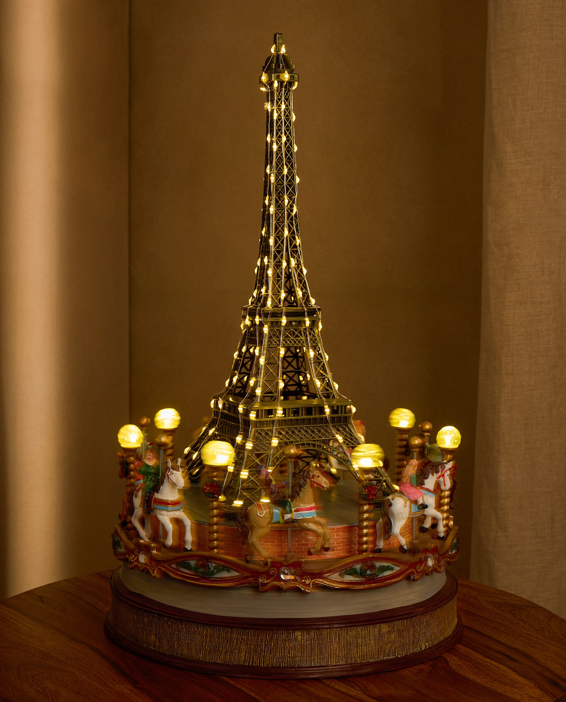 Torre Eiffel París con 168 luces LED Pueblo Navideño en miniatura Navidad - Multicolor Multicolor-1