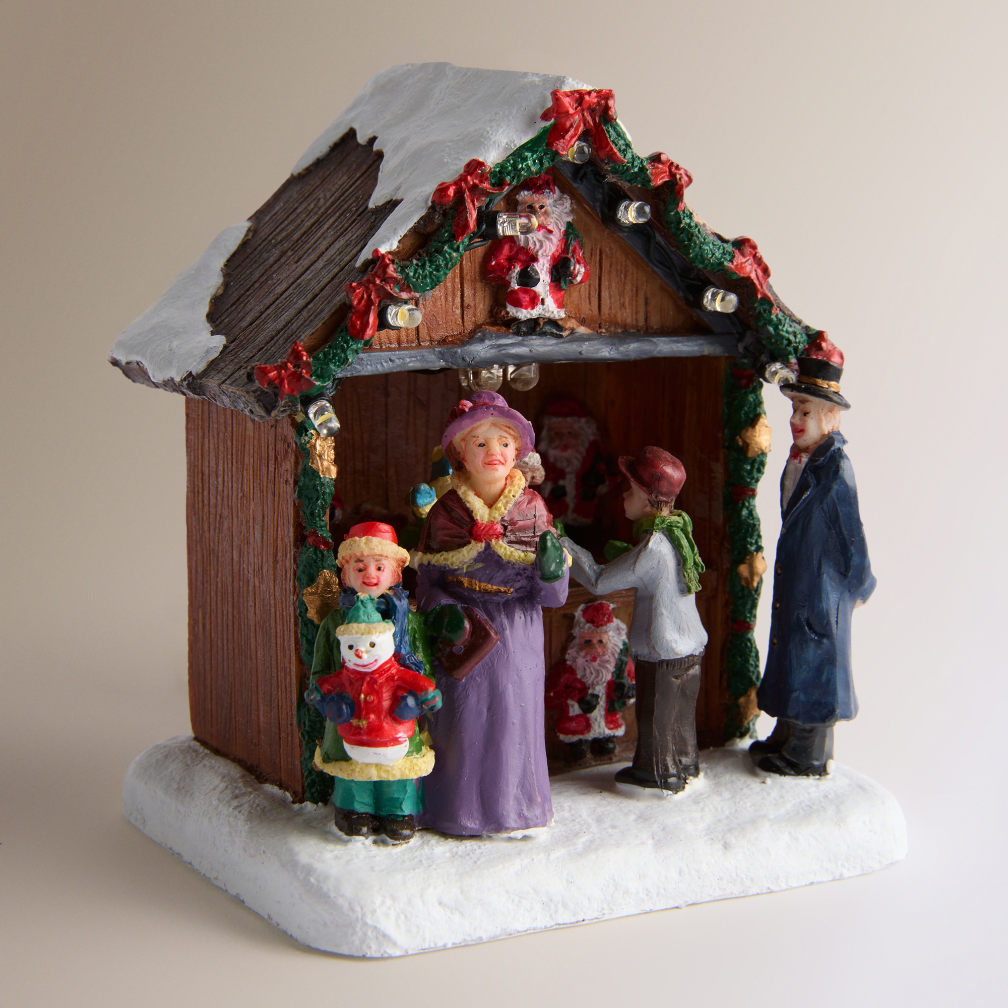 Imagen 2 de Puesto de muñecos Pueblo Navideño en miniatura Navidad - Multicolor Multicolor