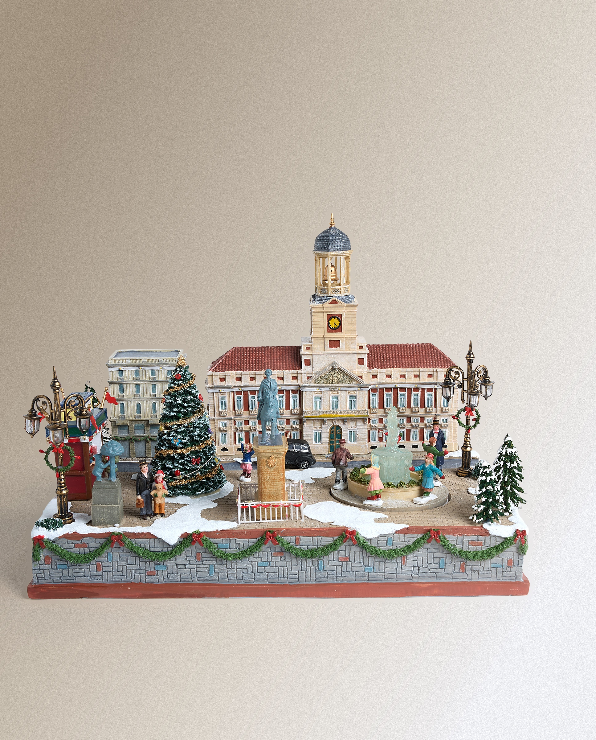 Puerta del Sol Madrid con 73 luces LED Pueblo Navideño en miniatura Navidad - Multicolor Multicolor-2