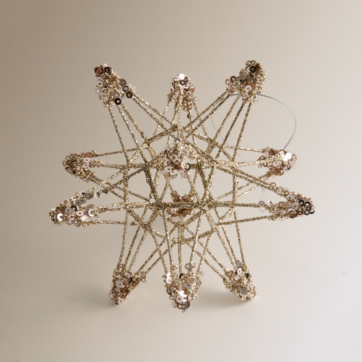 Colgante de metal Estrella con abalorios Navidad El Corte Inglés Oro-2