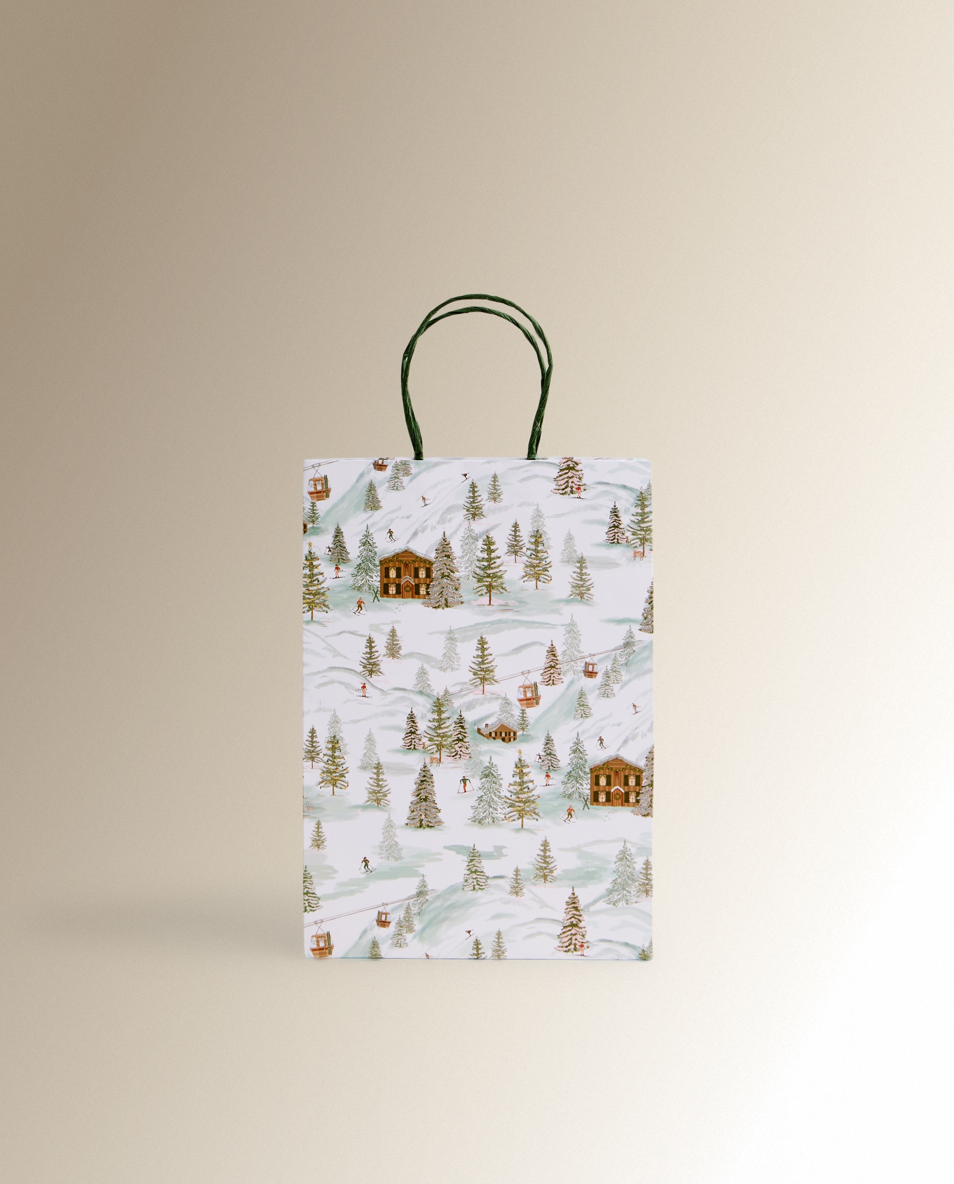 Imagen 1 de Bolsa de regalo Esquí Navidad - Blanco Grande Blanco