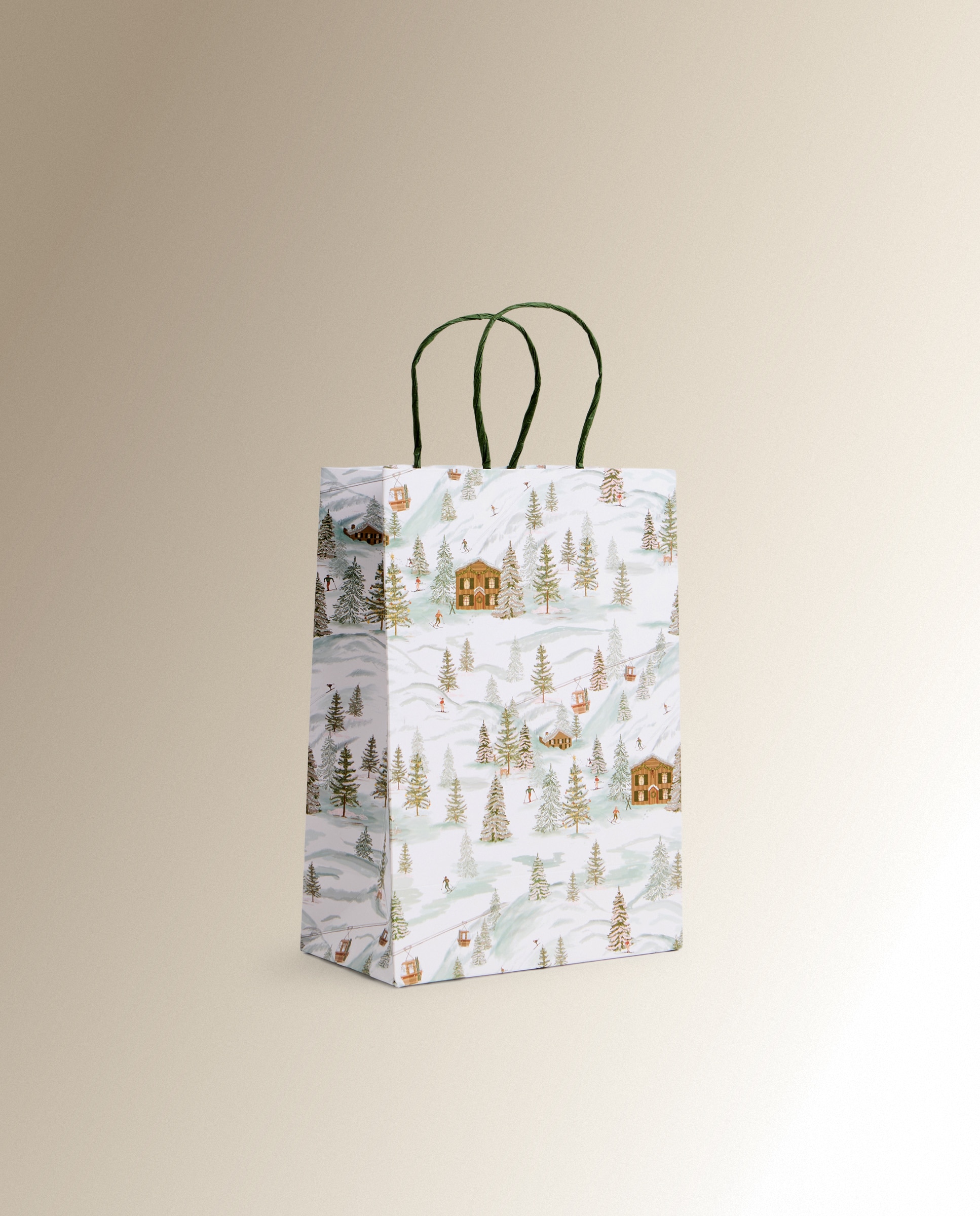 Imagen 2 de Bolsa de regalo Esquí Navidad - Blanco Grande Blanco