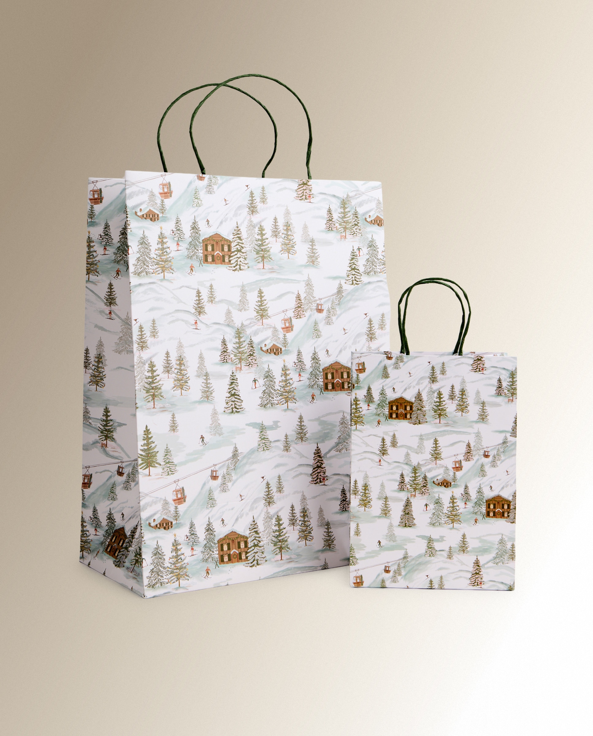 Imagen 3 de Bolsa de regalo Esquí Navidad - Blanco Grande Blanco