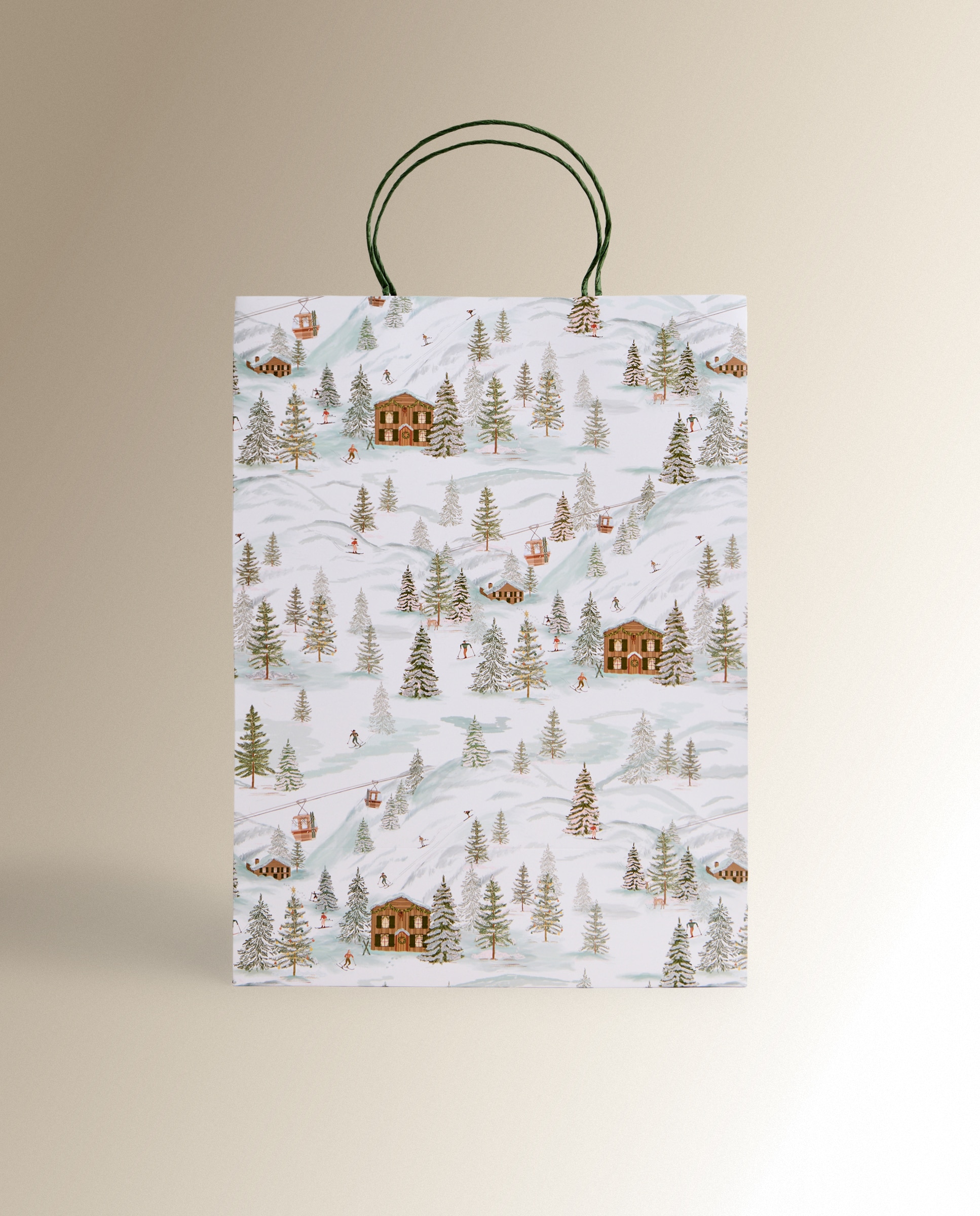 Imagen 1 de Bolsa de regalo Esquí Navidad Blanco