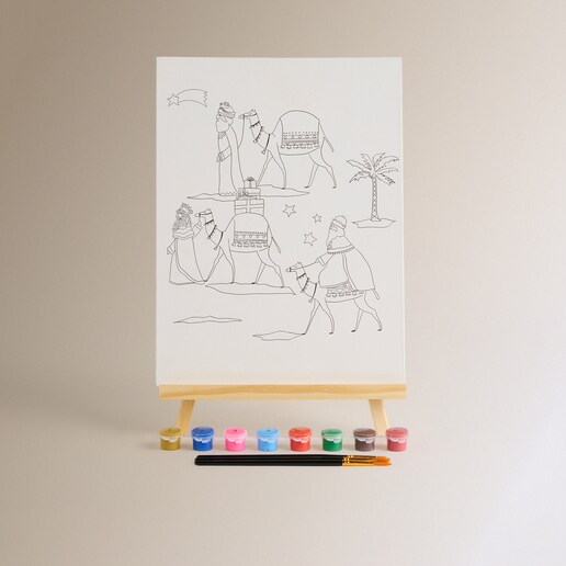 Set Caballete con acuarelas Reyes Magos DIY Navidad