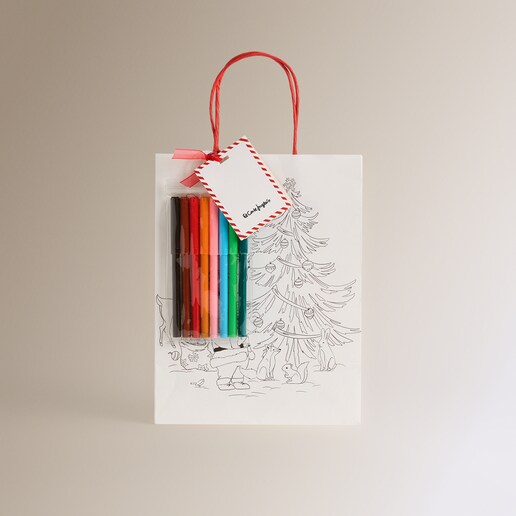 Bolsa de regalo para pintar Papá Noel DIY Navidad