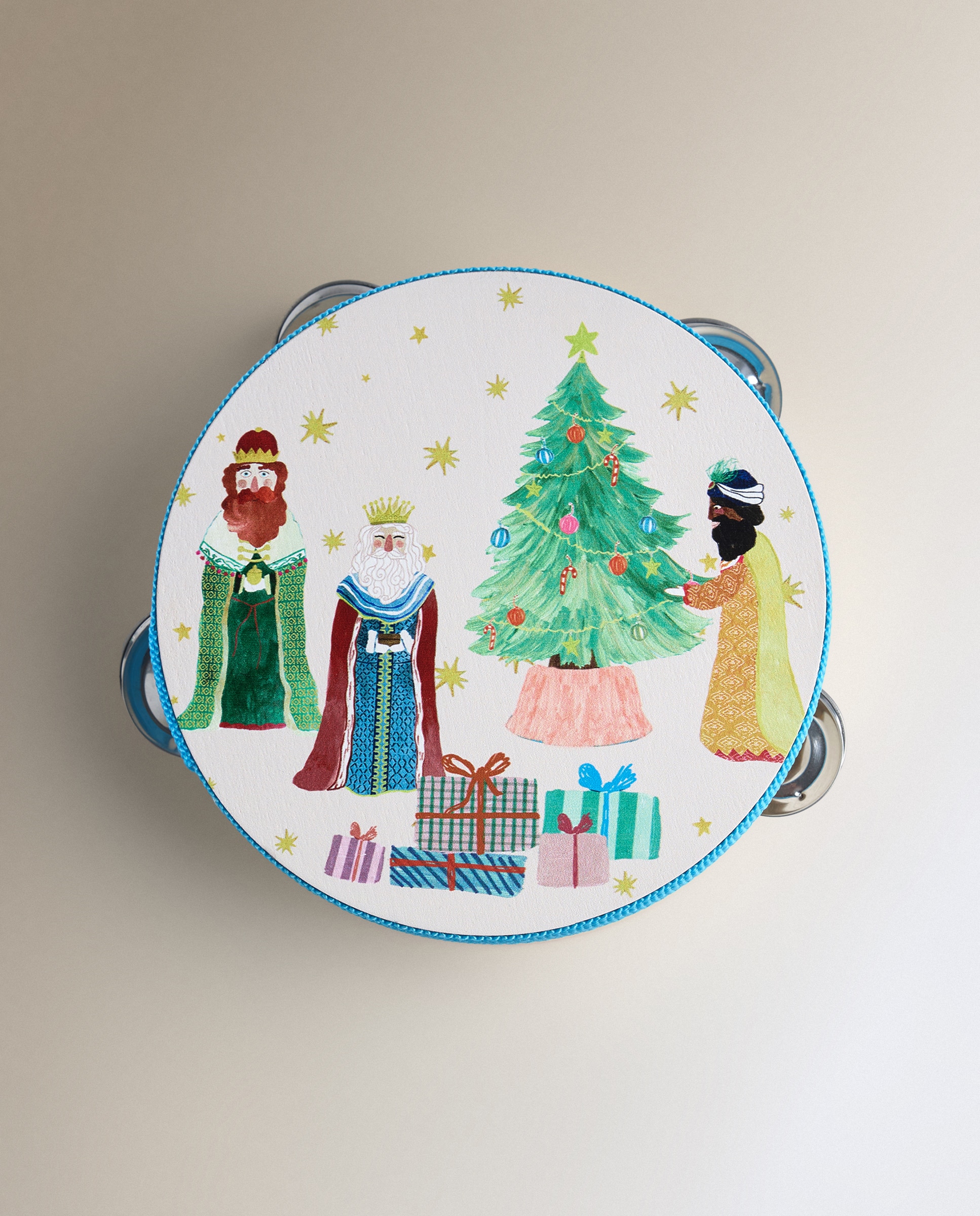 Pandereta infantil Reyes Magos Navidad - Multicolor Multicolor-2
