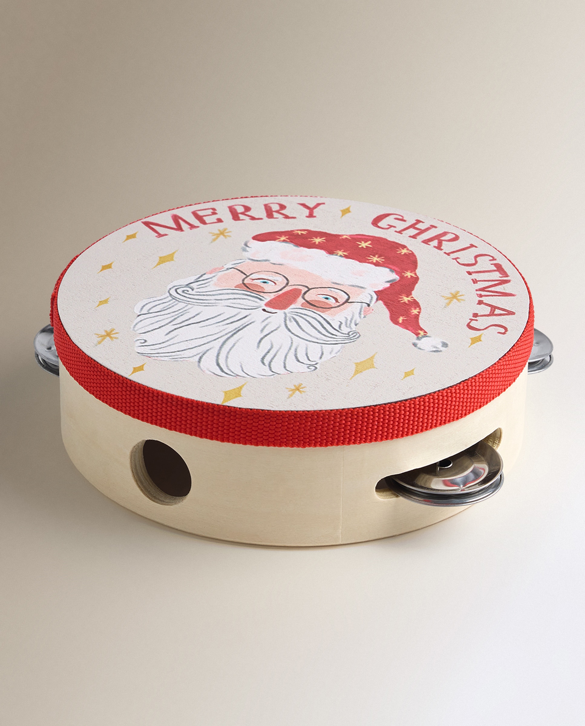 Imagen 1 de Pandereta infantil Papá Noel Navidad - Multicolor Multicolor