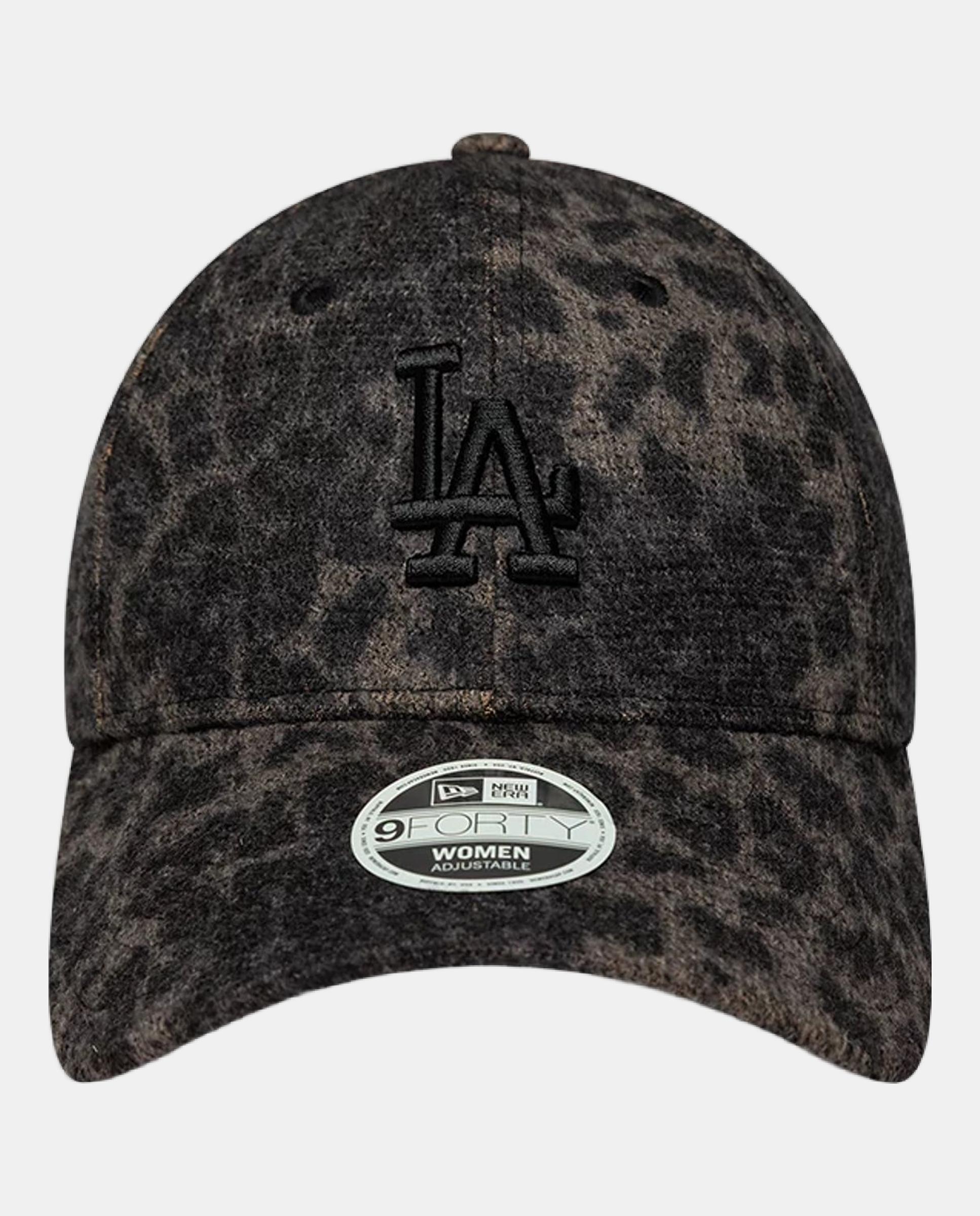 Gorra casual de mujer 9Forty Leopard Los Angeles Dodgers - Negro Negro-2
