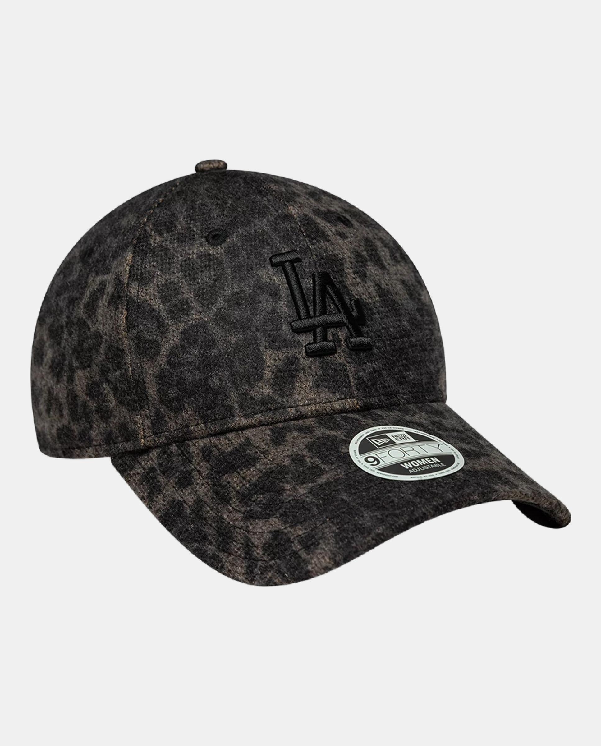 Gorra casual de mujer 9Forty Leopard Los Angeles Dodgers - Negro Negro-3
