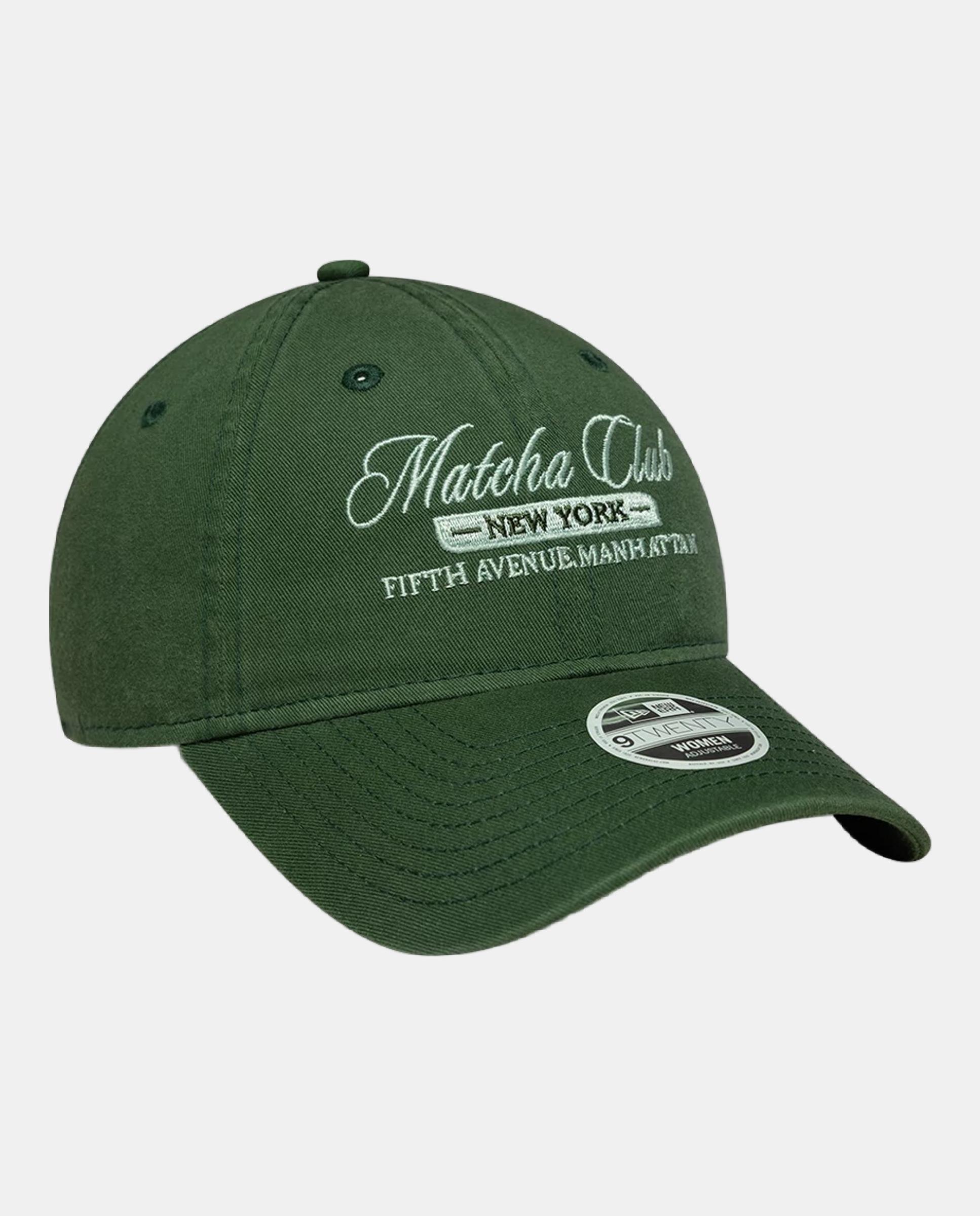 Gorra casual de mujer 9Twenty Cafe Slogan New Era - Verde oscuro Verde oscuro-3