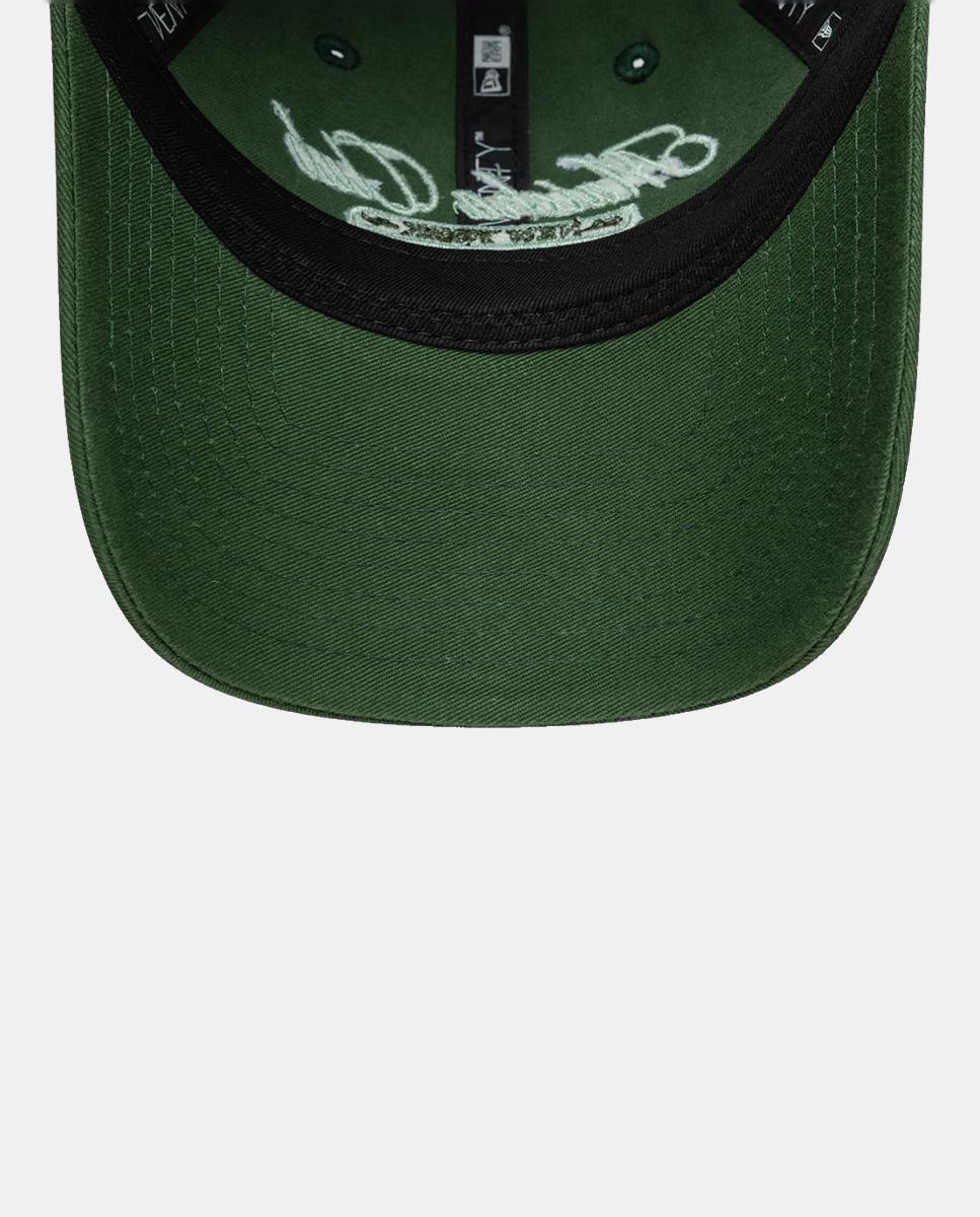 Gorra casual de mujer 9Twenty Cafe Slogan New Era - Verde oscuro Verde oscuro-5