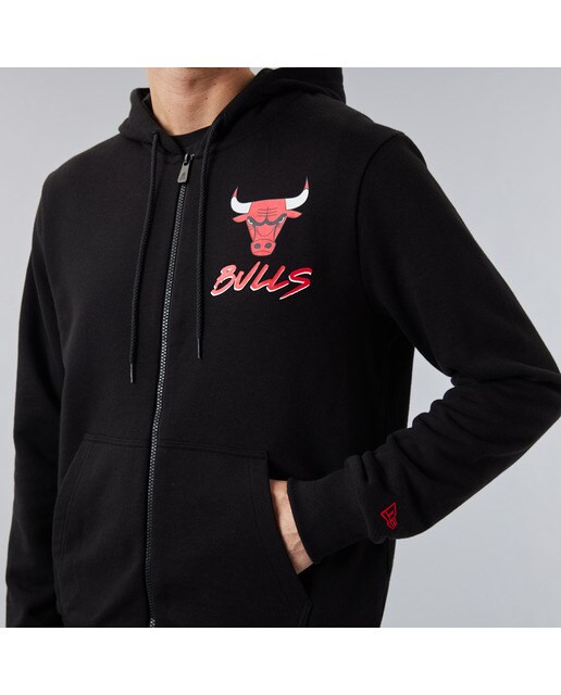 Sudadera de hombre Chicago Bulls Script New Era - Negro Negro-4
