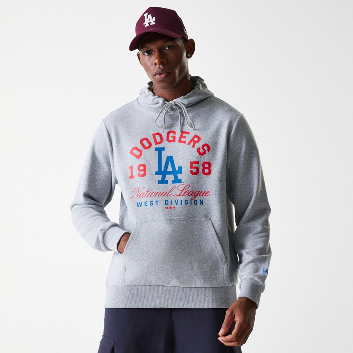 Sudadera LA Dodgers MLB Wordmark - Gris claro Gris claro-1