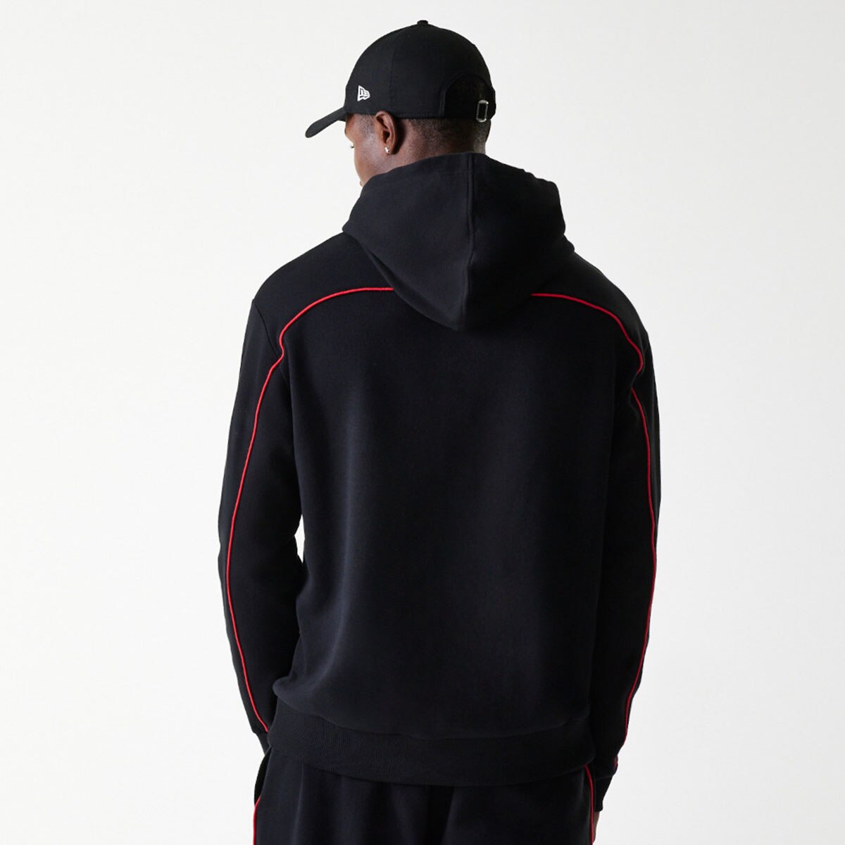 Sudadera Oversized Chicago Bulls NBA Piping - Negro Negro-2