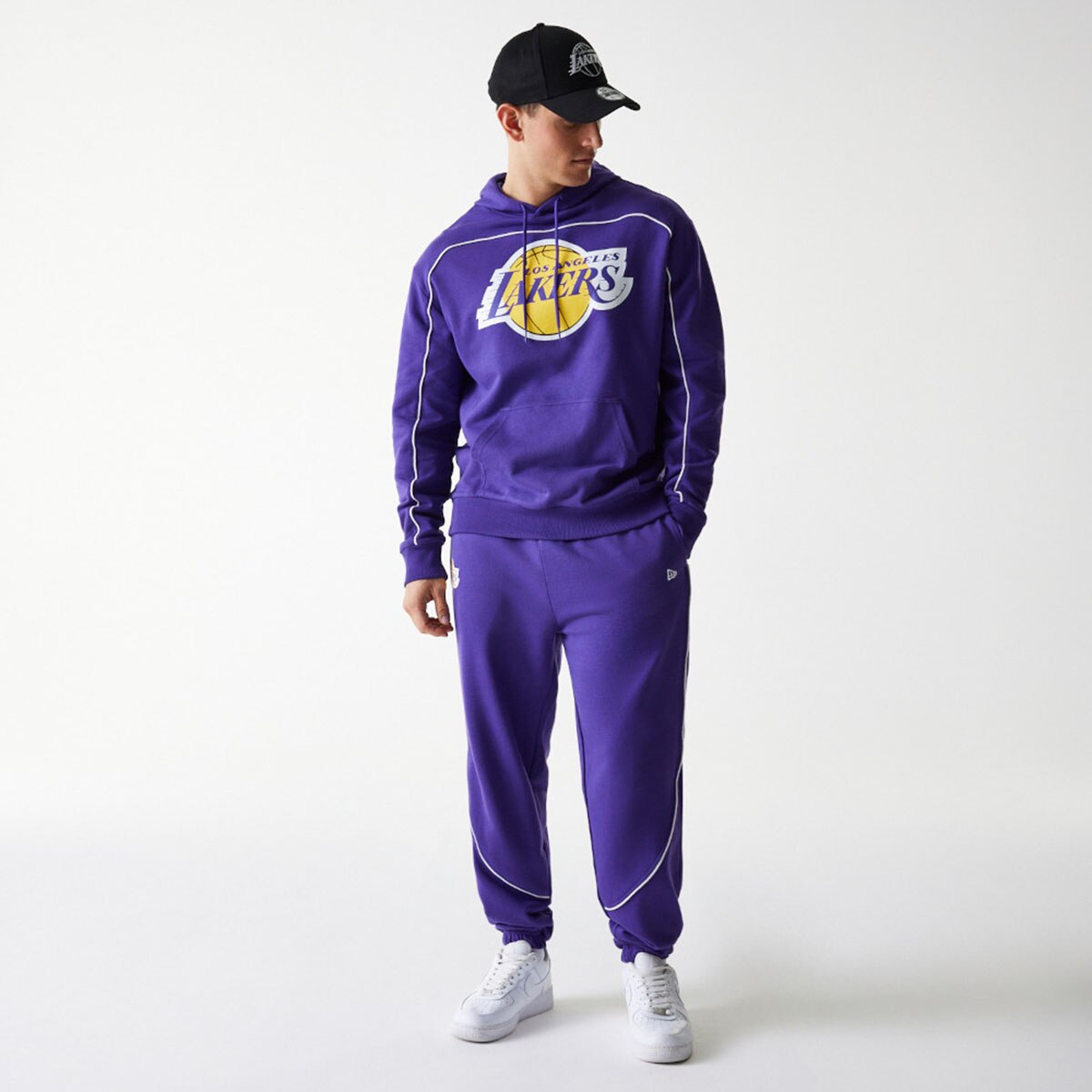 Sudadera Oversized LA Lakers NBA Piping - Lila Lila-4